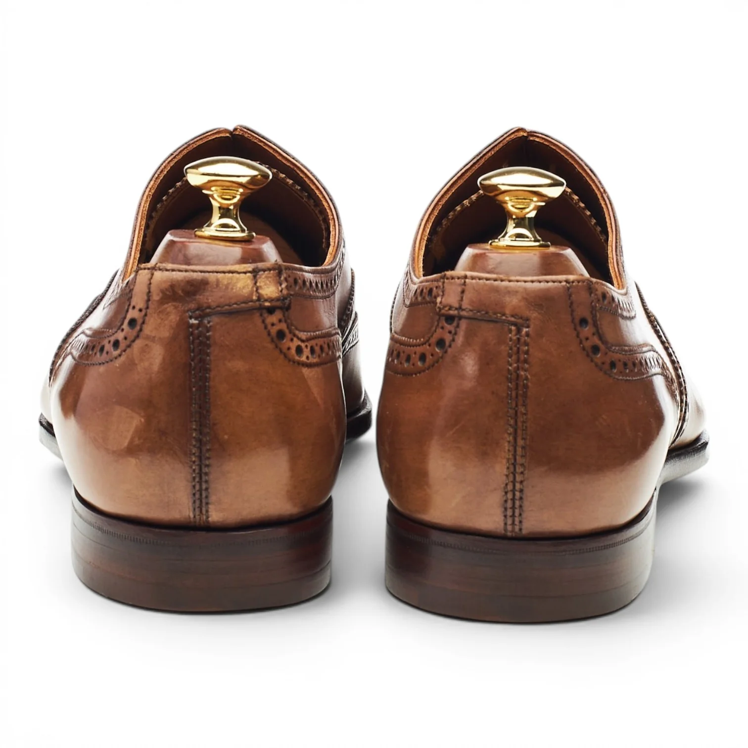 'Fairford' Tan Brown Leather Oxford Brogues UK 9.5 E - Image 4