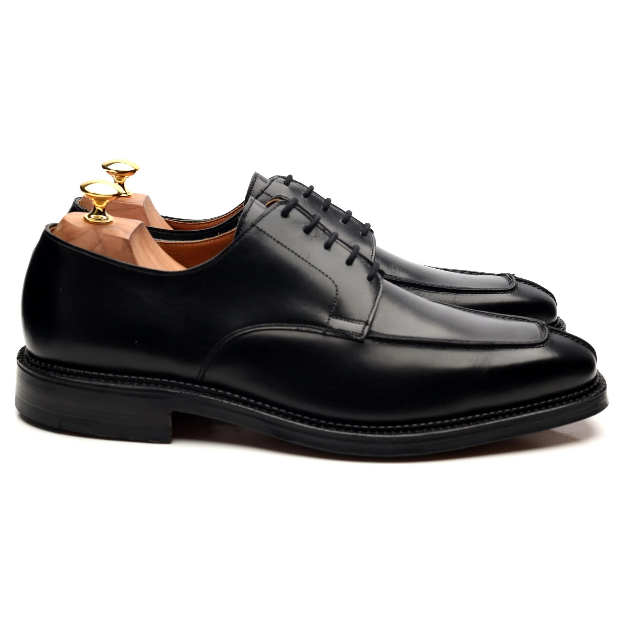 'Falmouth' Black Leather Derby Split Toe UK 10.5 E - Image 6