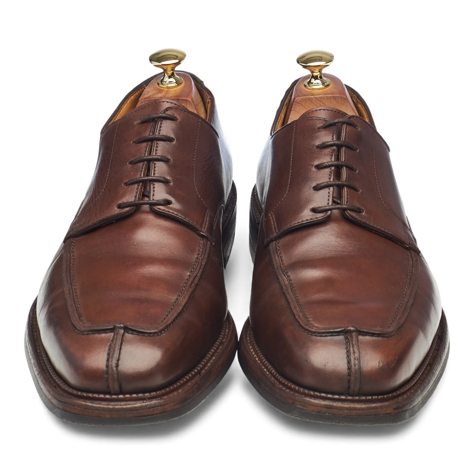 'Falmouth' Brown Leather Split Toe Derby UK 10 E - Image 2