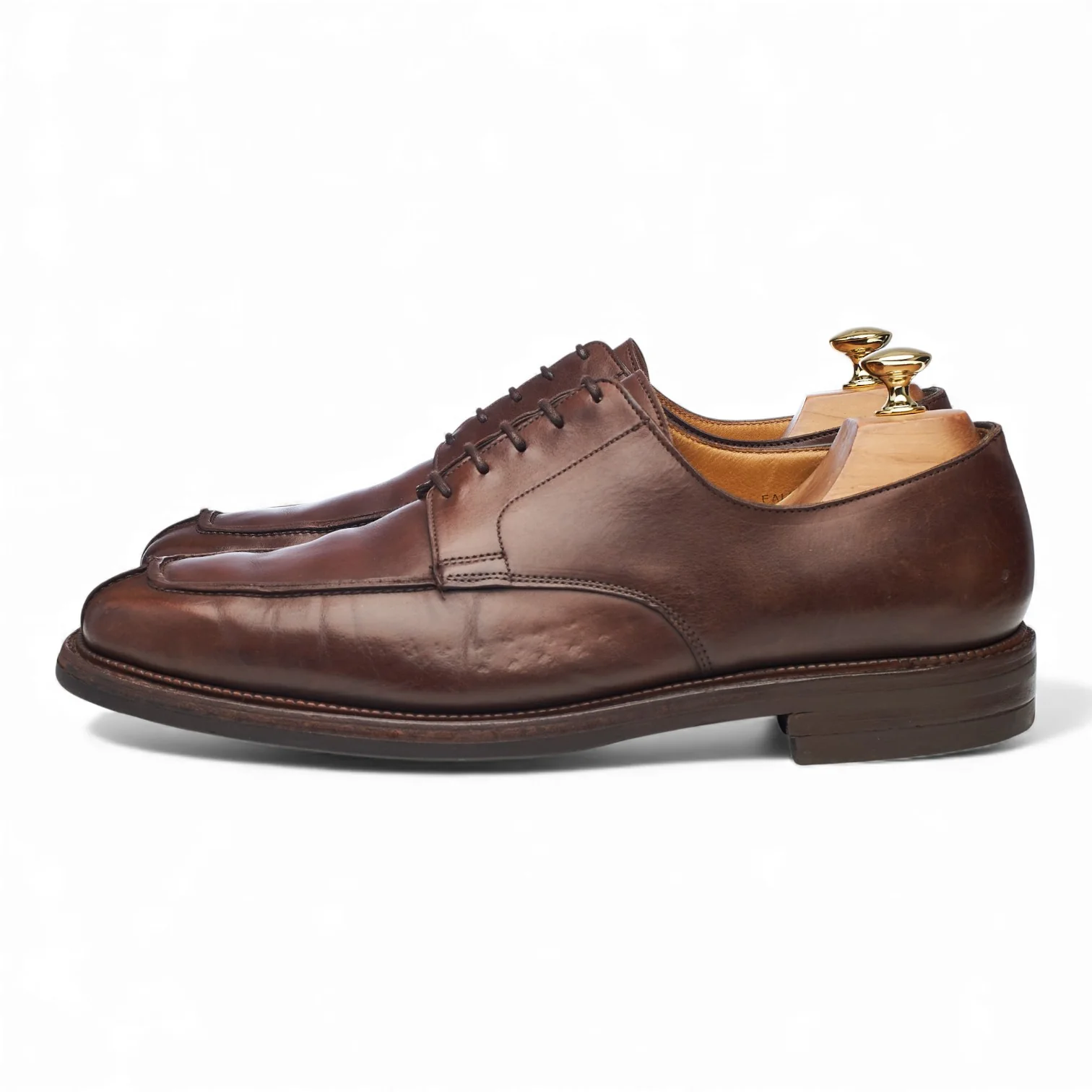 'Falmouth' Brown Leather Split Toe Derby UK 10 E - Image 3