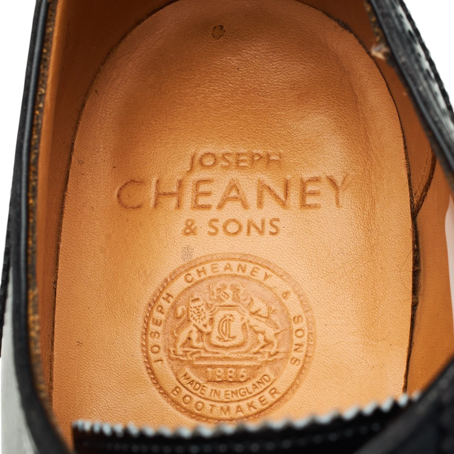 'Fenchurch' Black Leather Oxford Semi Brogues UK 10 F - Image 6