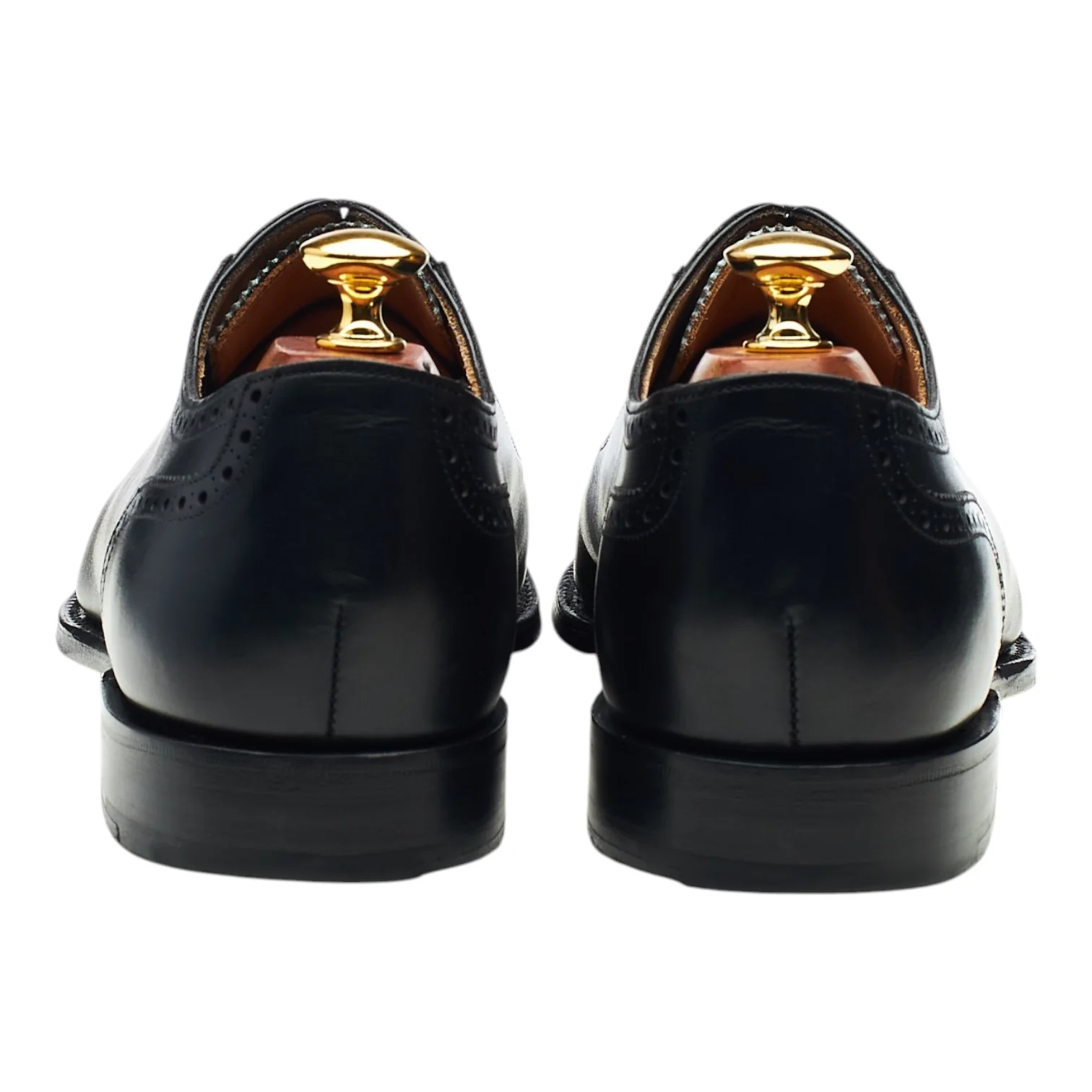 'Fenchurch' Black Leather Oxford Semi Brogues UK 9 F - Image 4