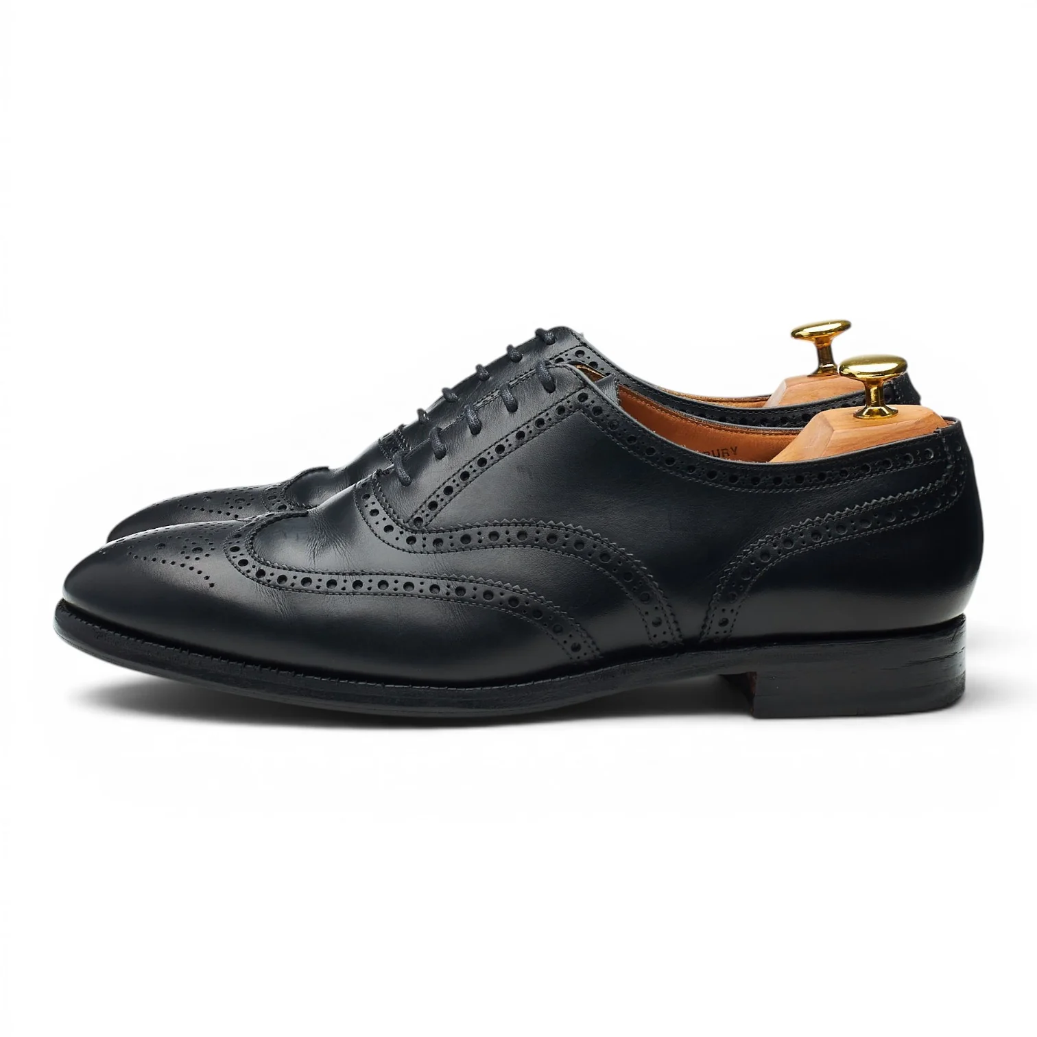 'Finsbury' Black Leather Oxford Brogues UK 8.5 E - Image 3