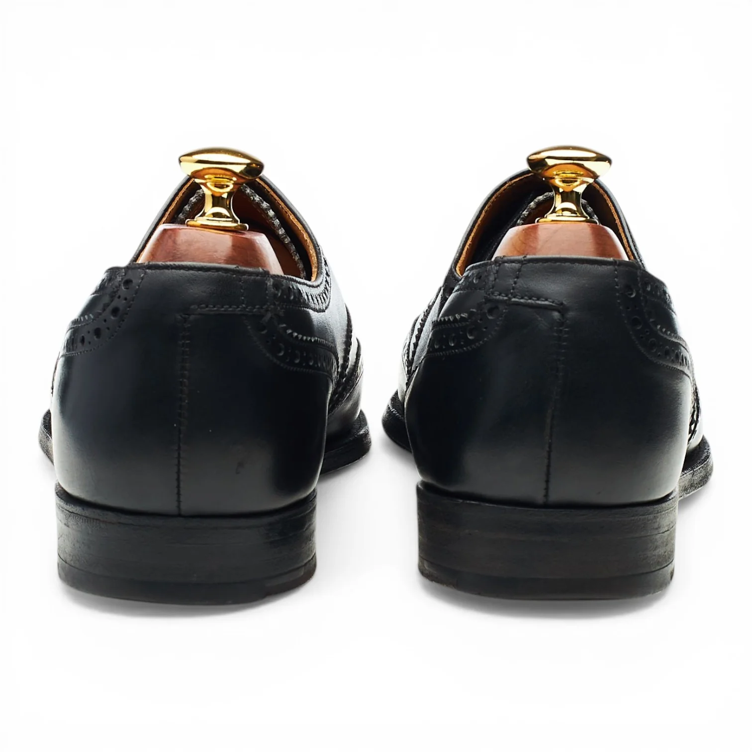 'Finsbury' Black Leather Oxford Brogues UK 9 E - Image 4