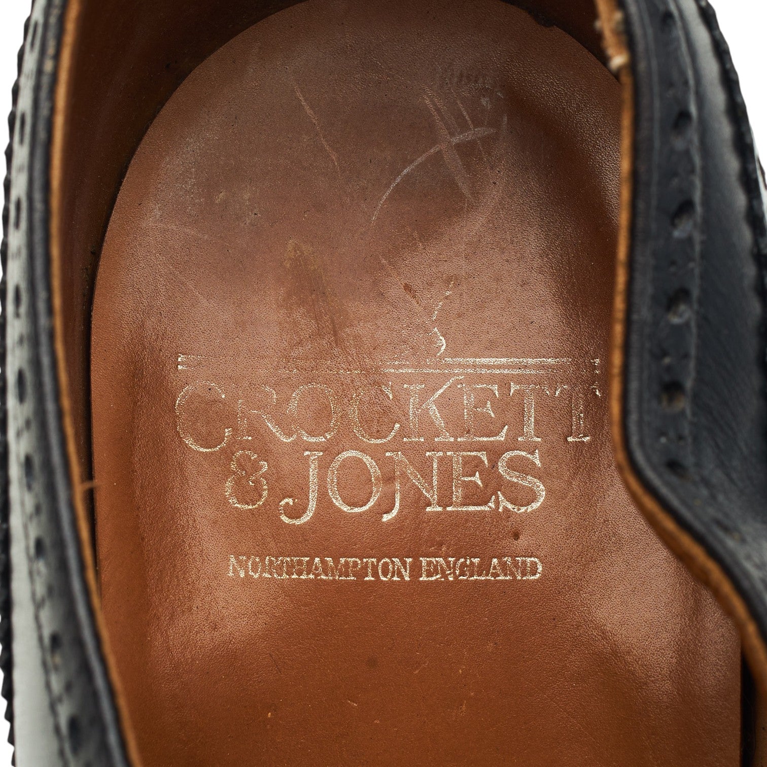 'Finsbury' Black Leather Oxford Brogues UK 9 E - Image 6