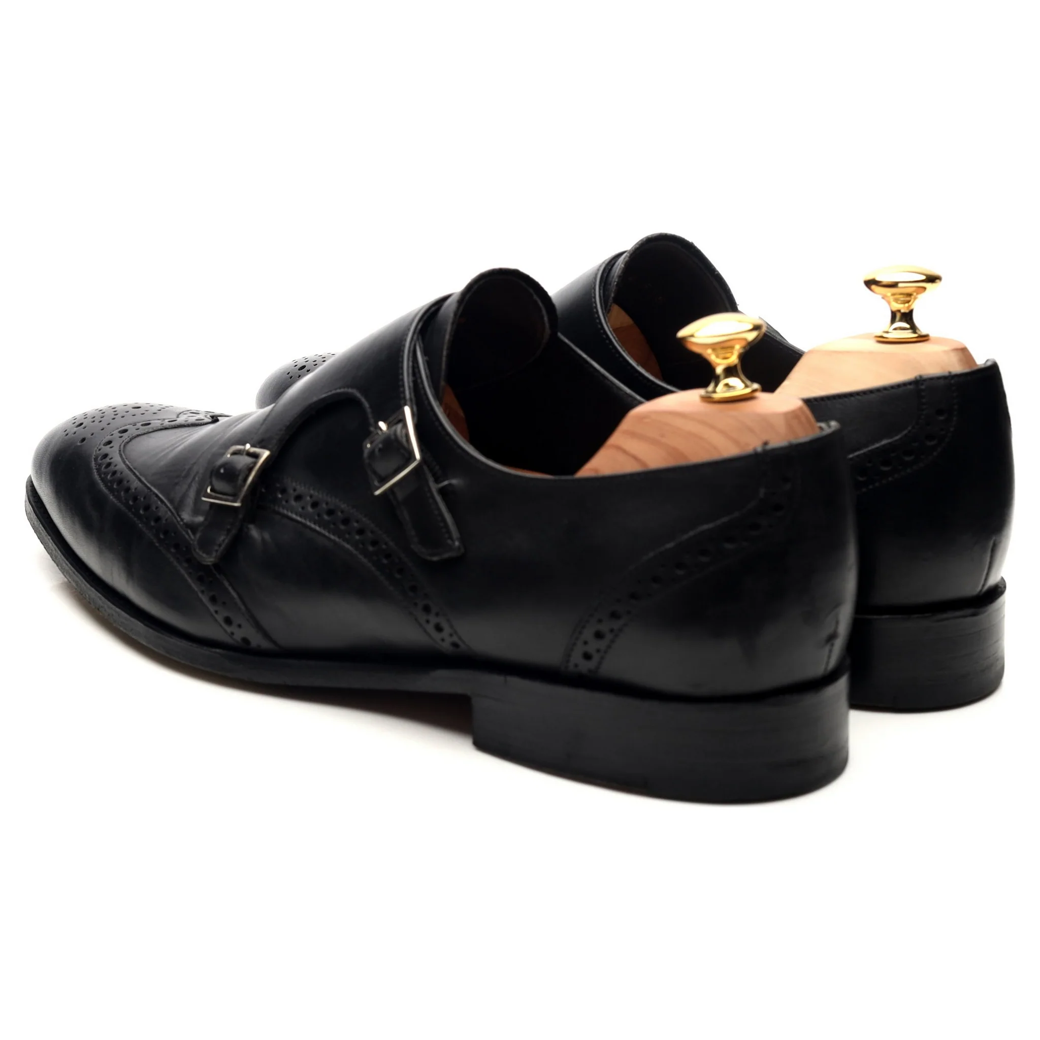 'Fleet' Black Leather Double Monk Strap UK 10.5 F - Image 3