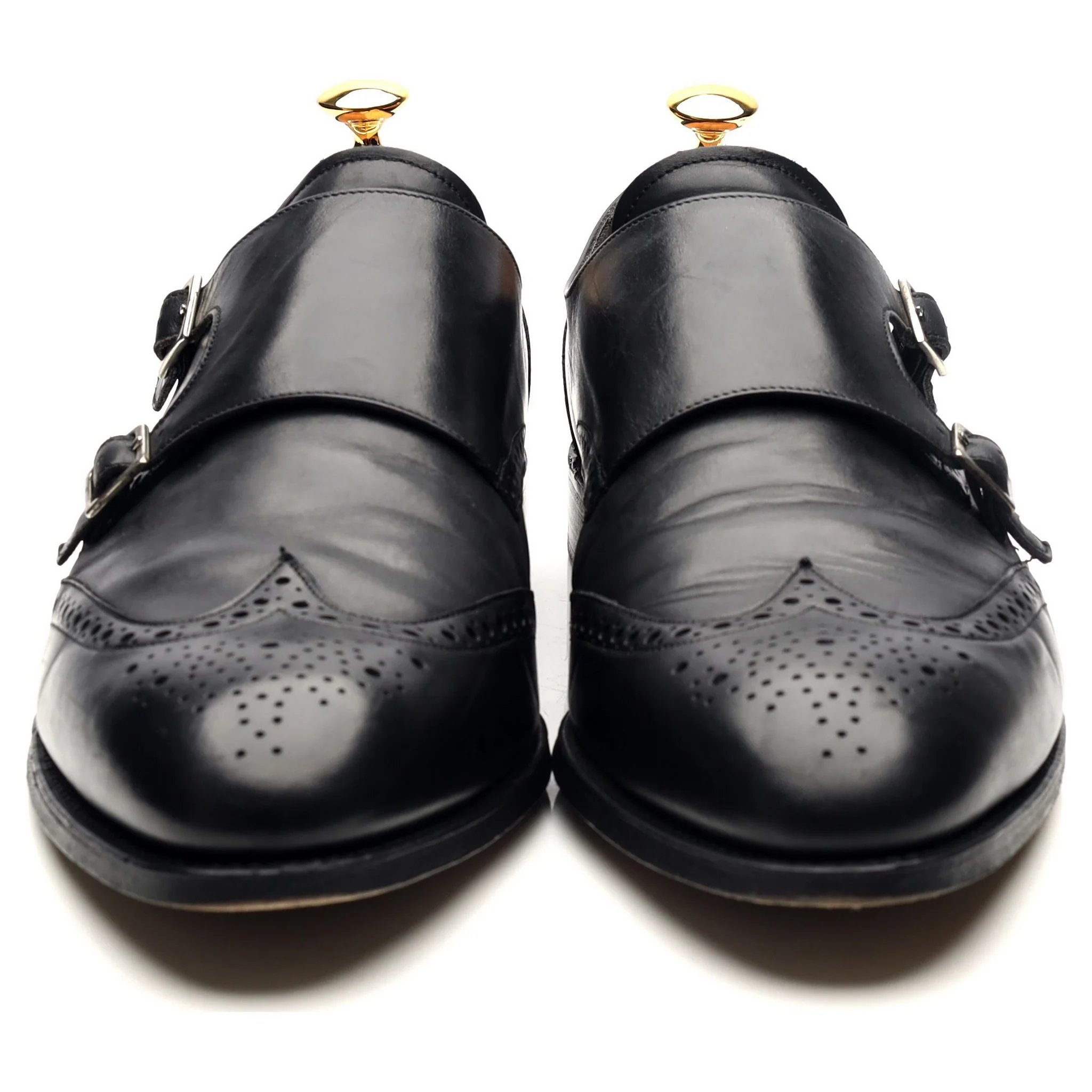 'Fleet' Black Leather Double Monk Strap UK 10.5 F - Image 8