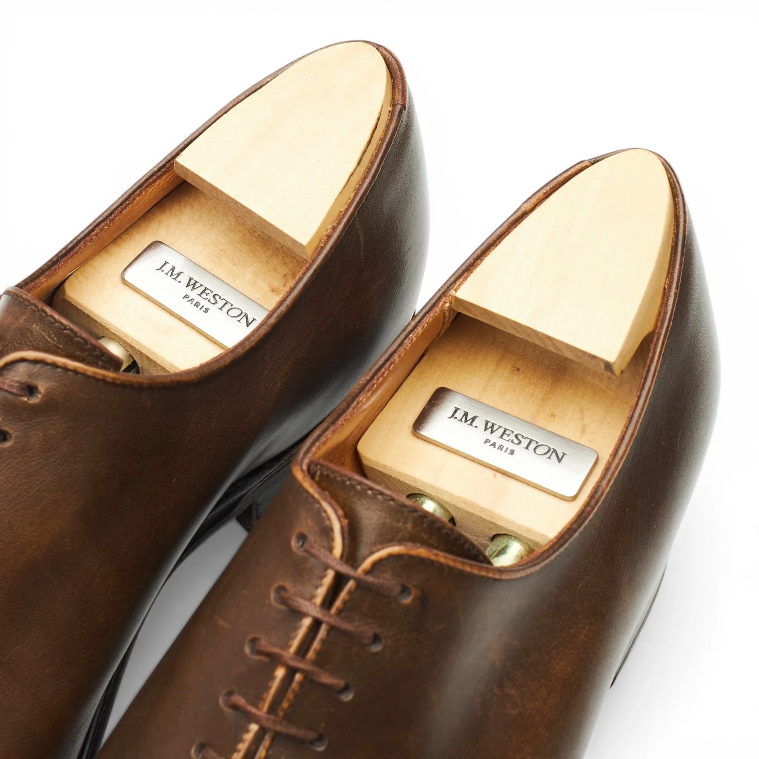 '402 Flore' Brown Leather Wholecut Oxford 7 C UK 7 - Image 5