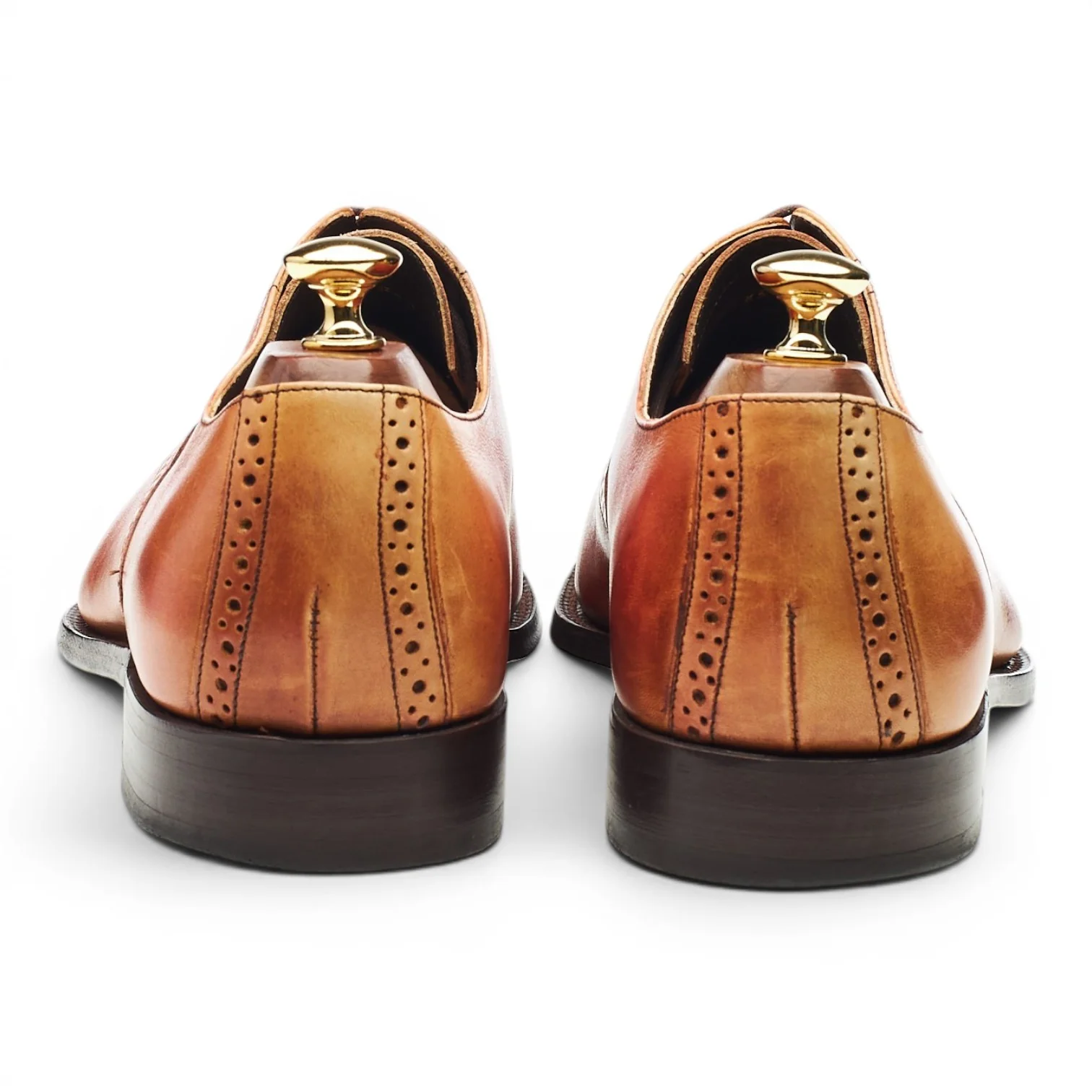'Flynn' Tan Brown Leather Oxford Brogues UK 9.5 G - Image 4