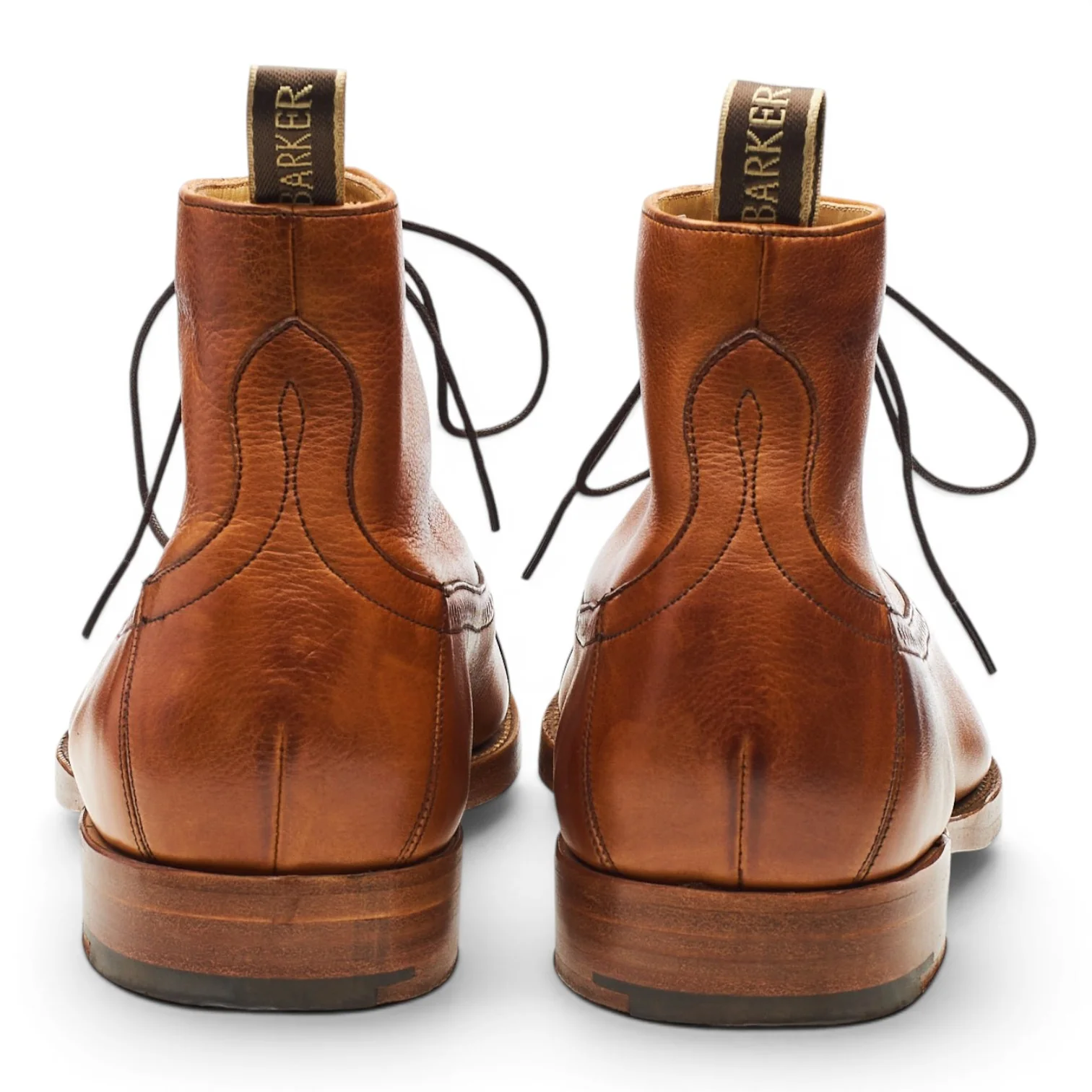 'Foley' Tan Brown Leather Brogue Boots UK 9 FX - Image 4