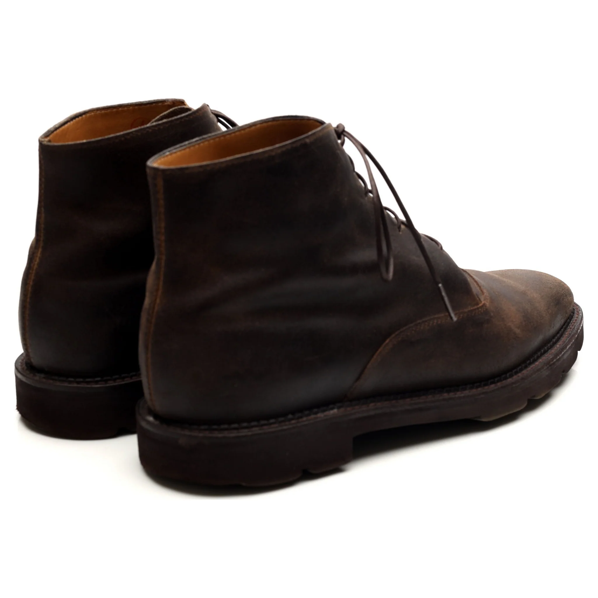 'Forge' Dark Brown Waxed Suede Boots UK 7 E - Image 5
