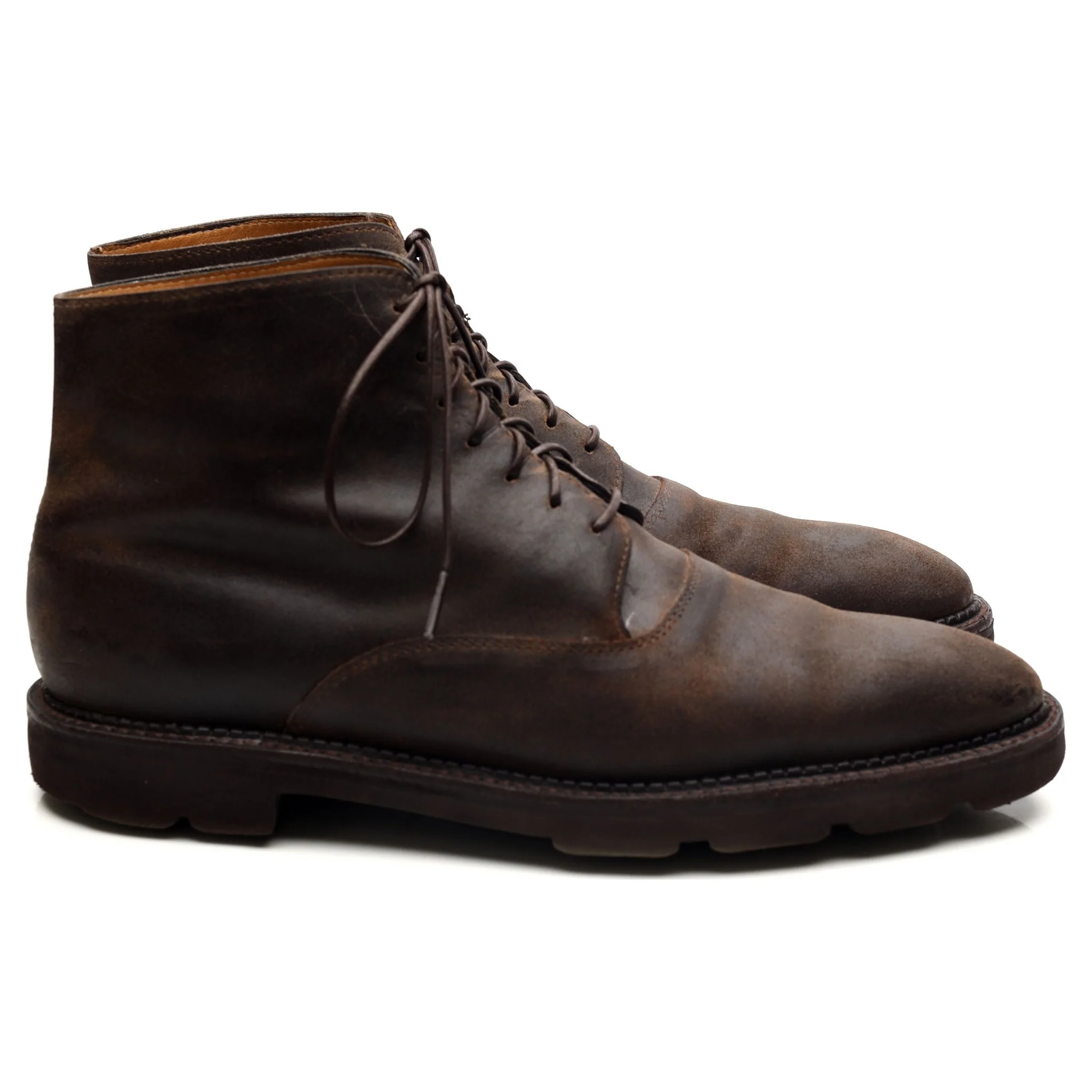 'Forge' Dark Brown Waxed Suede Boots UK 7 E - Image 6