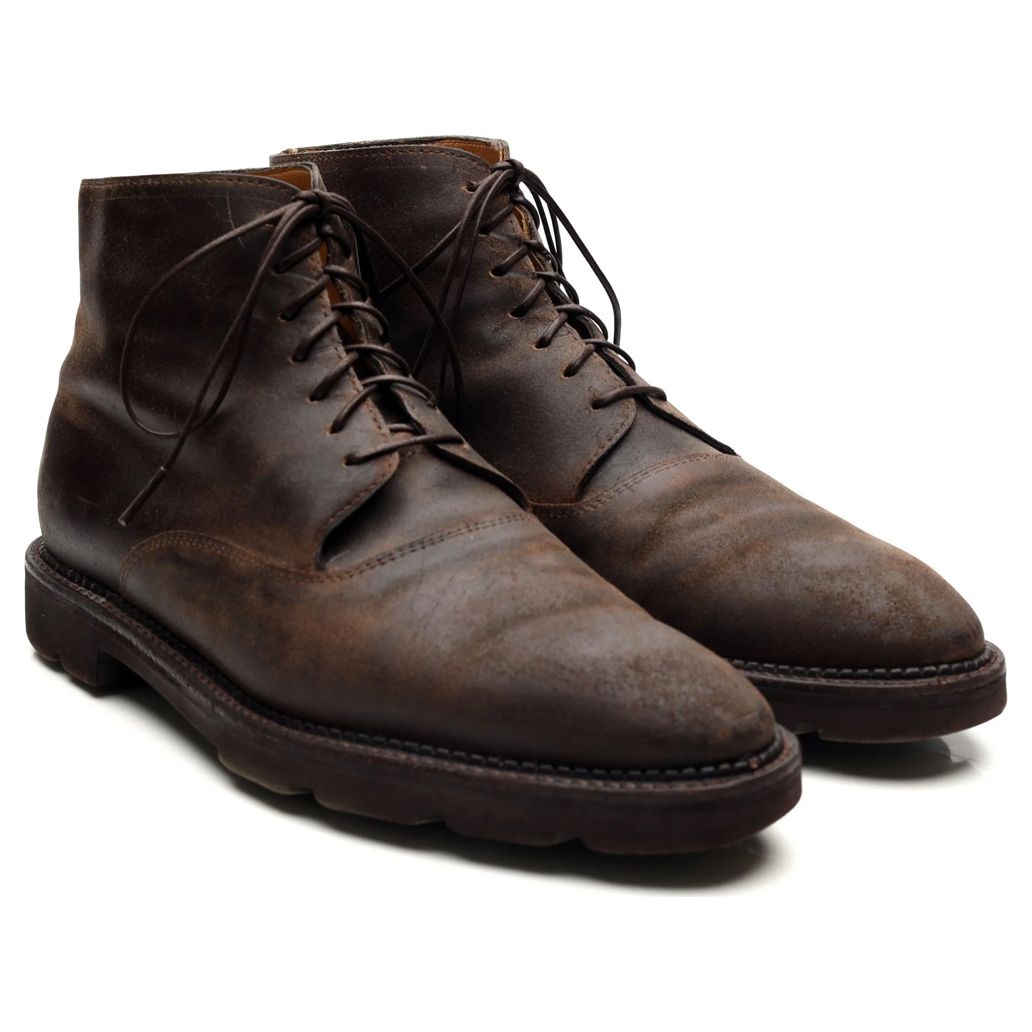 'Forge' Dark Brown Waxed Suede Boots UK 7 E - Image 7