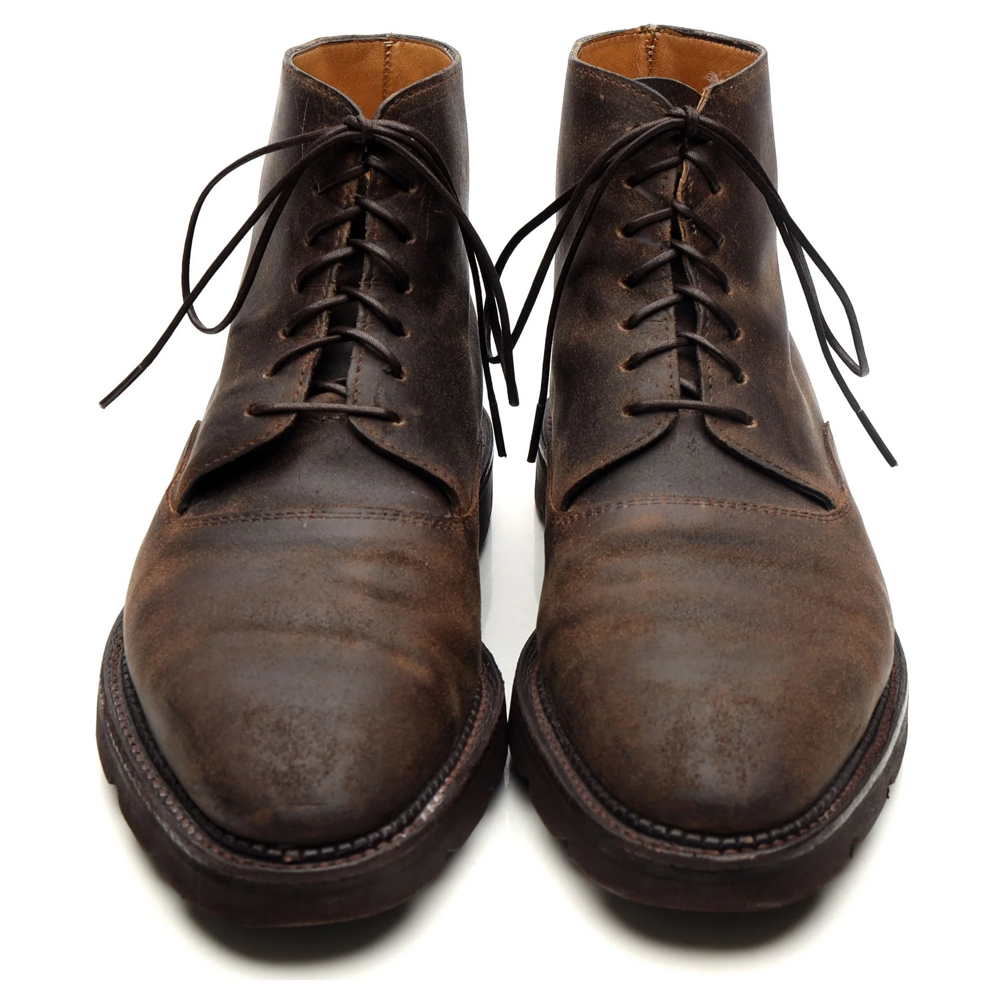 'Forge' Dark Brown Waxed Suede Boots UK 7 E - Image 9
