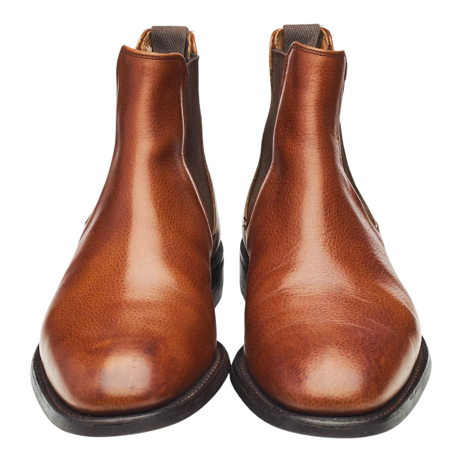 Cheaney 'Oakley' Tan Brown Grain Leather Chelsea Boots UK 8 F - Image 2