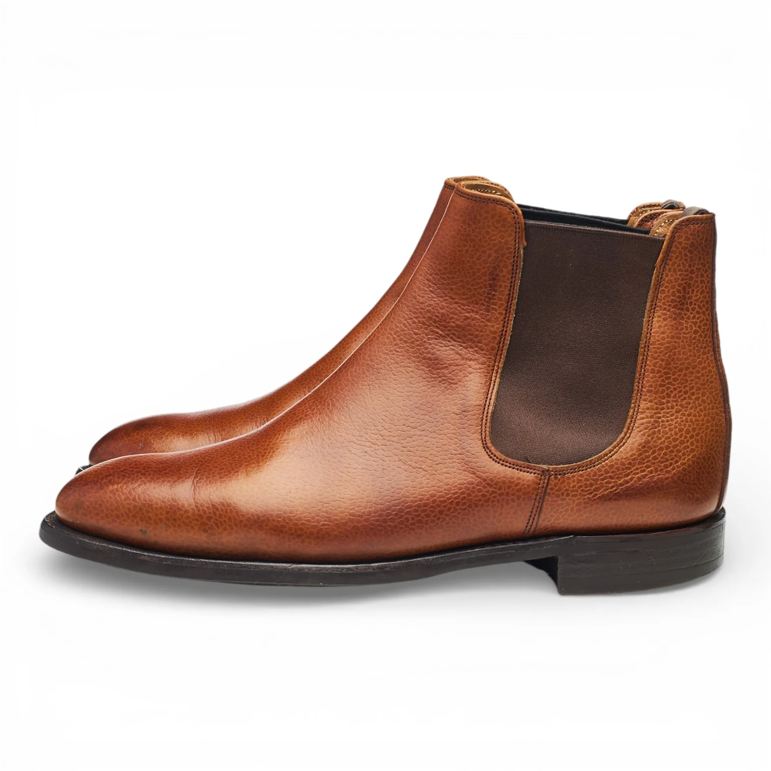 Cheaney 'Oakley' Tan Brown Grain Leather Chelsea Boots UK 8 F - Image 3