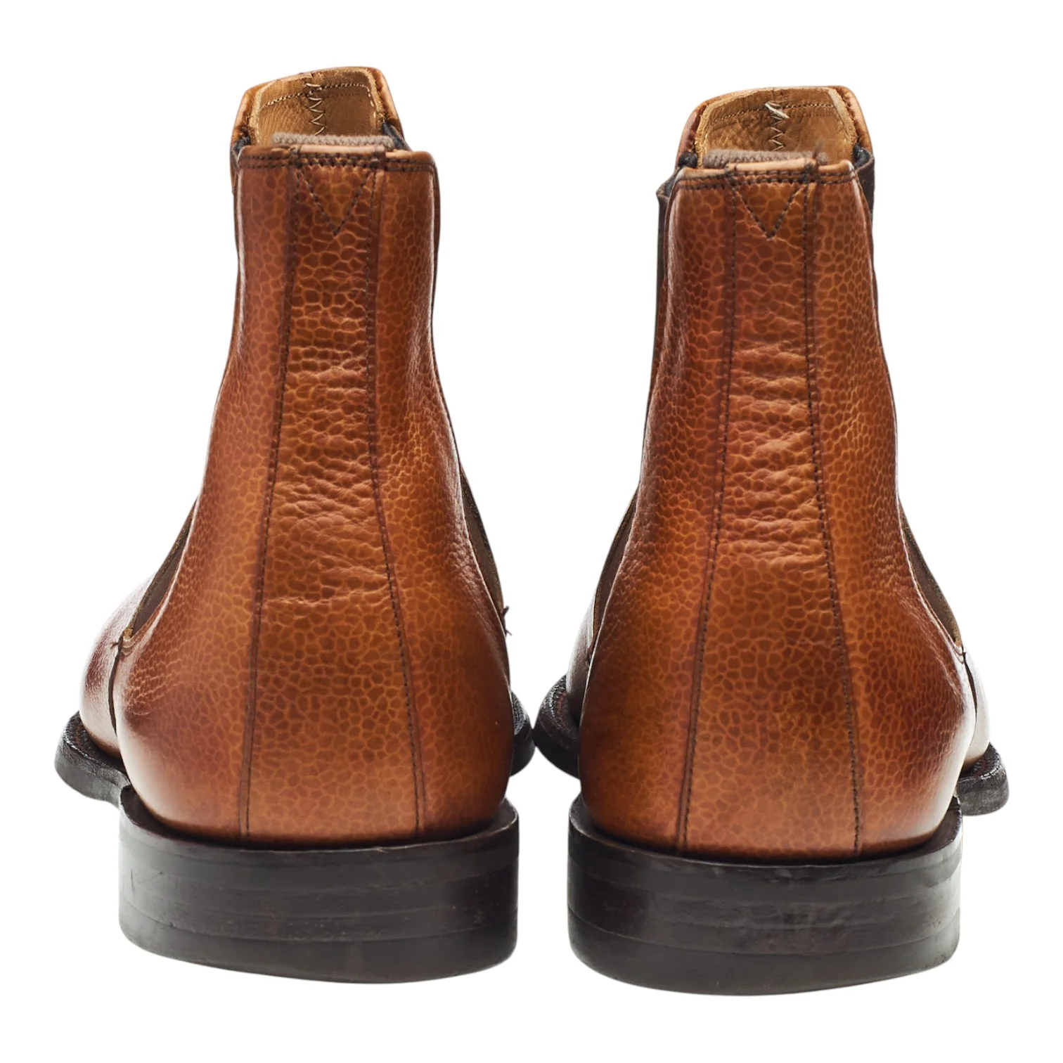 Cheaney 'Oakley' Tan Brown Grain Leather Chelsea Boots UK 8 F - Image 4