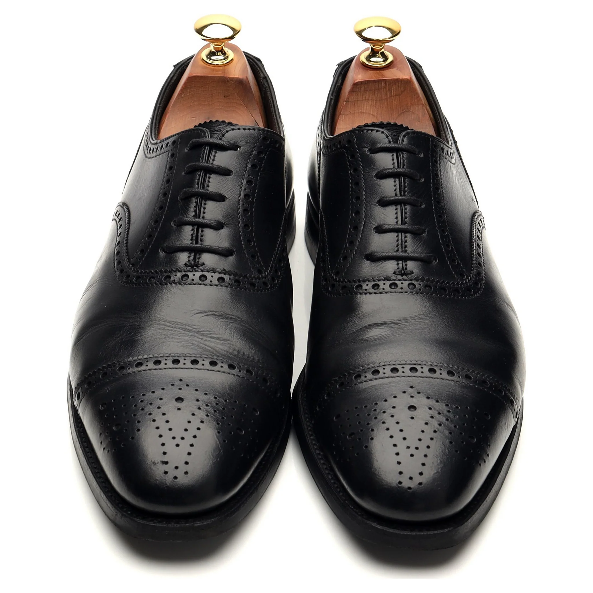 Foster & Son 'Sandringham' Black Leather Oxford Brogues UK 7.5 E - Image 2