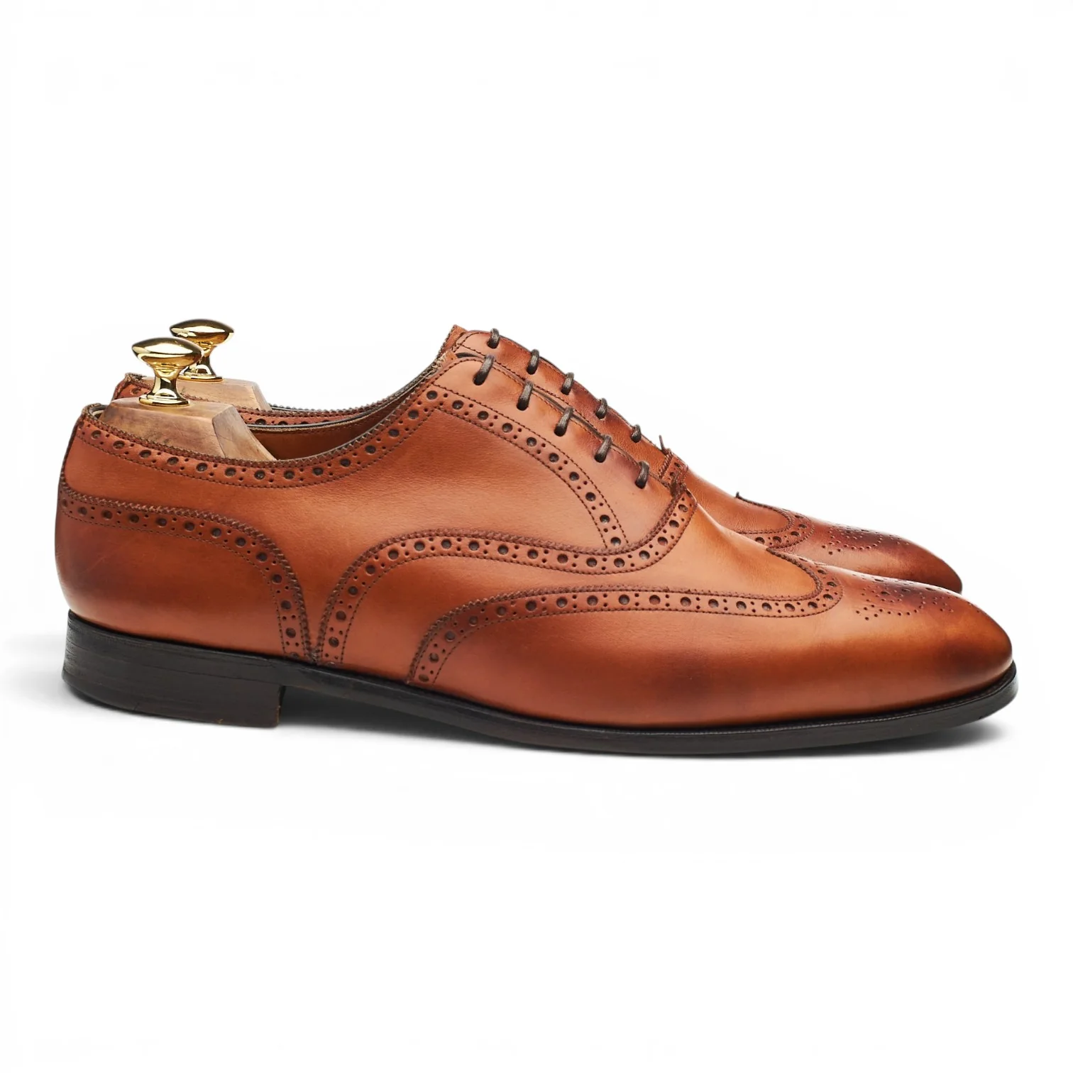 Foster & Son Tan Brown Leather Oxford Brogues UK 10.5 E