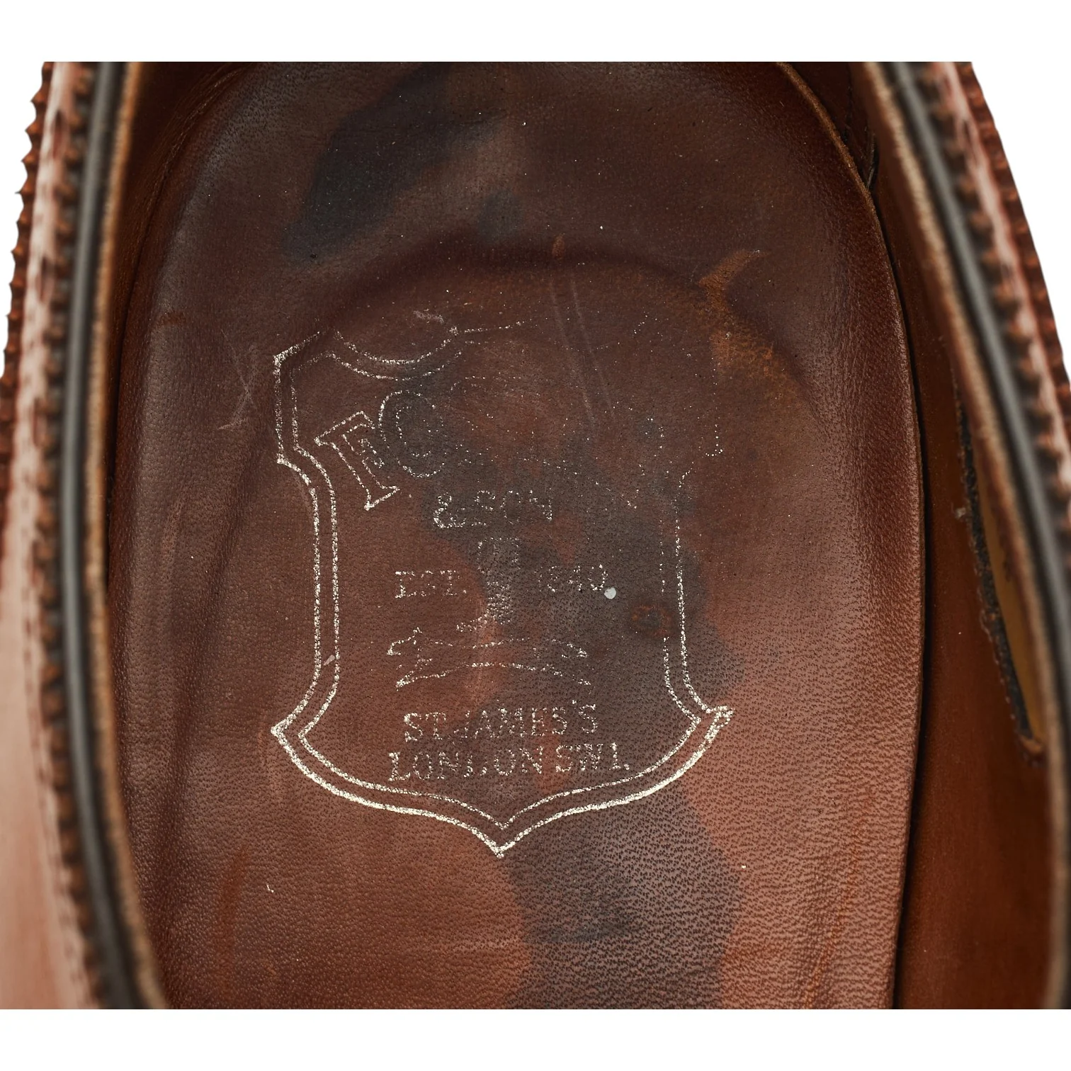 Foster & Son Tan Brown Leather Oxford Brogues UK 10.5 E - Image 6