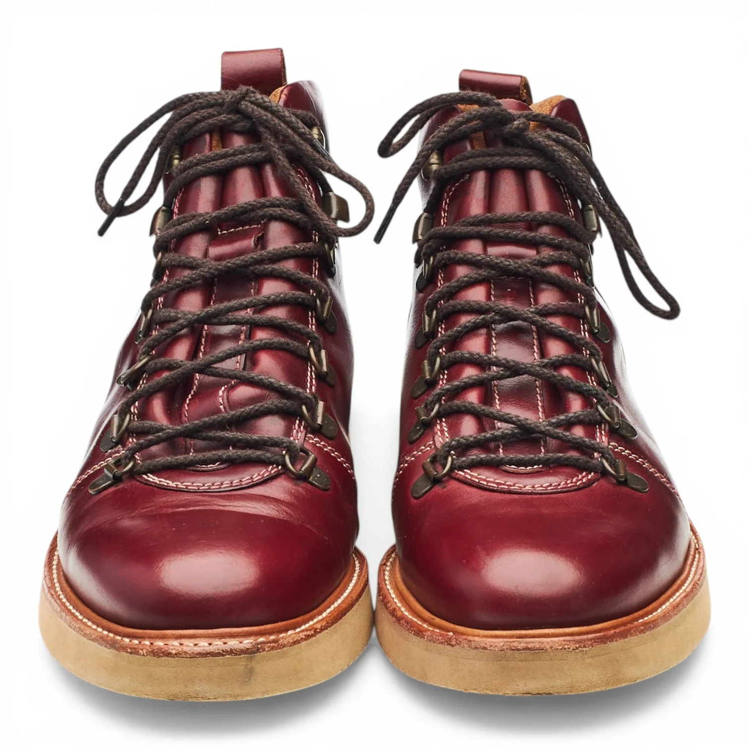'Frank' Burgundy Leather Boots UK 7.5 F - Image 2