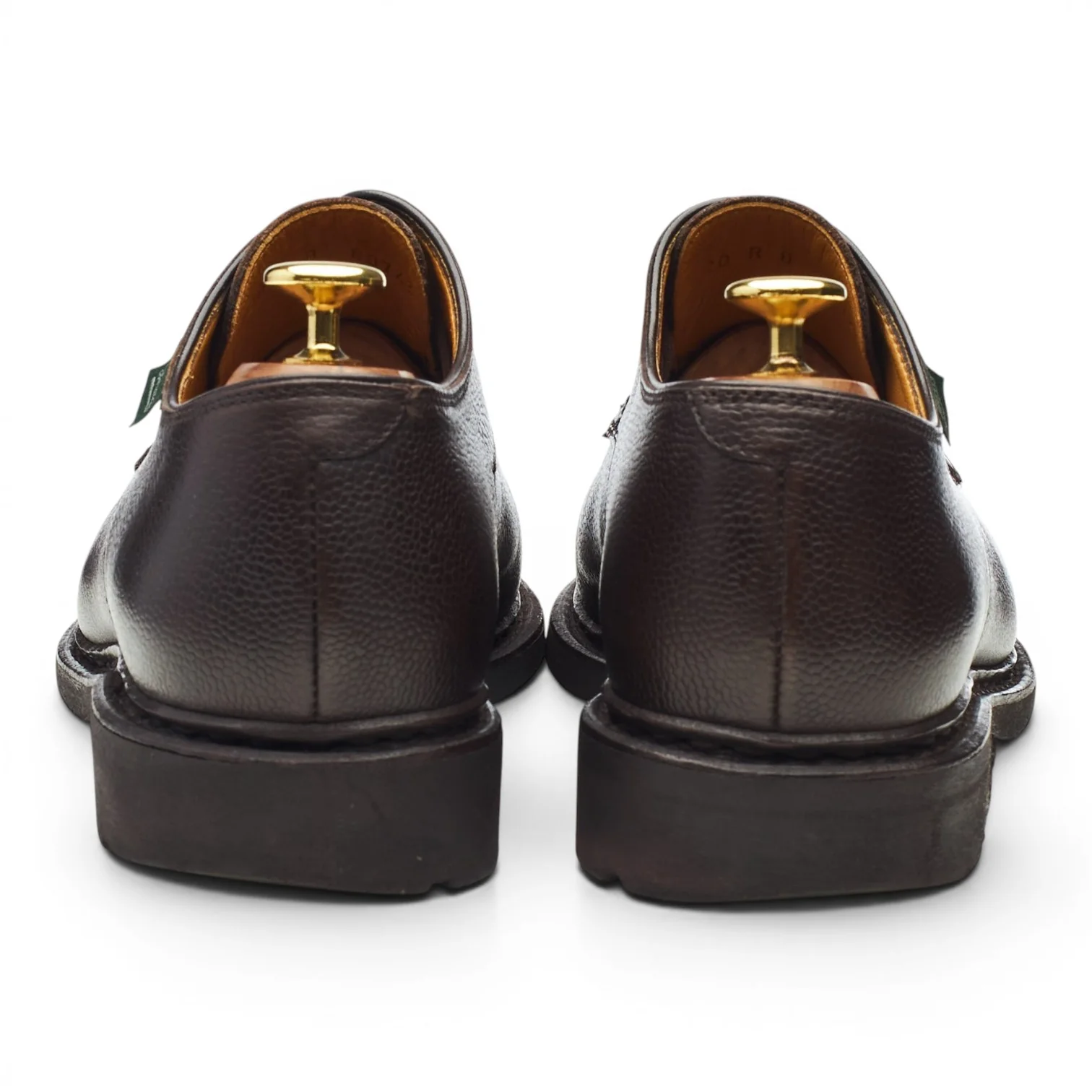 'Frenaye' Dark Brown Grain Leather Derby UK 8 - Image 4