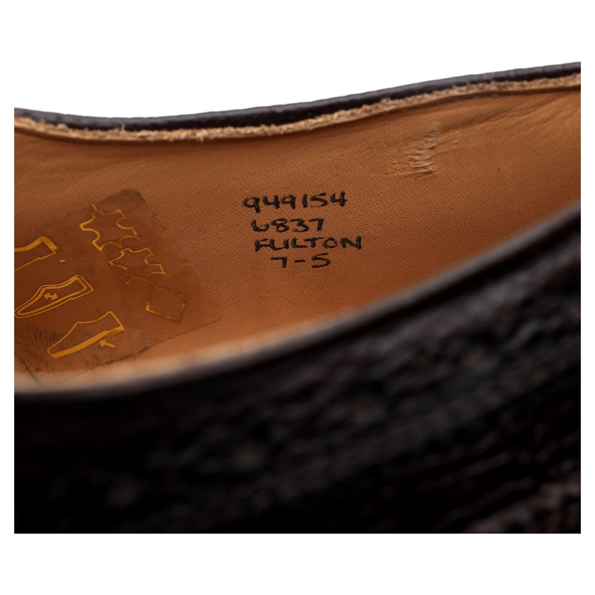 'Fulton' Dark Brown Leather Derby Brogues UK 7 - Image 13