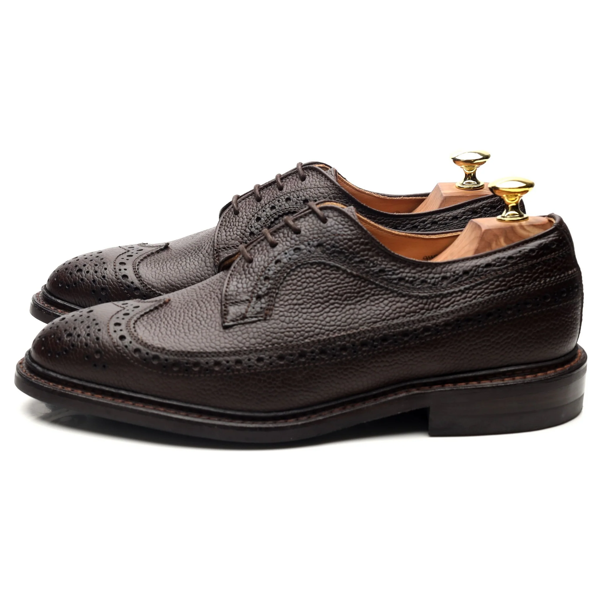 'Fulton' Dark Brown Leather Derby Brogues UK 7 - Image 2