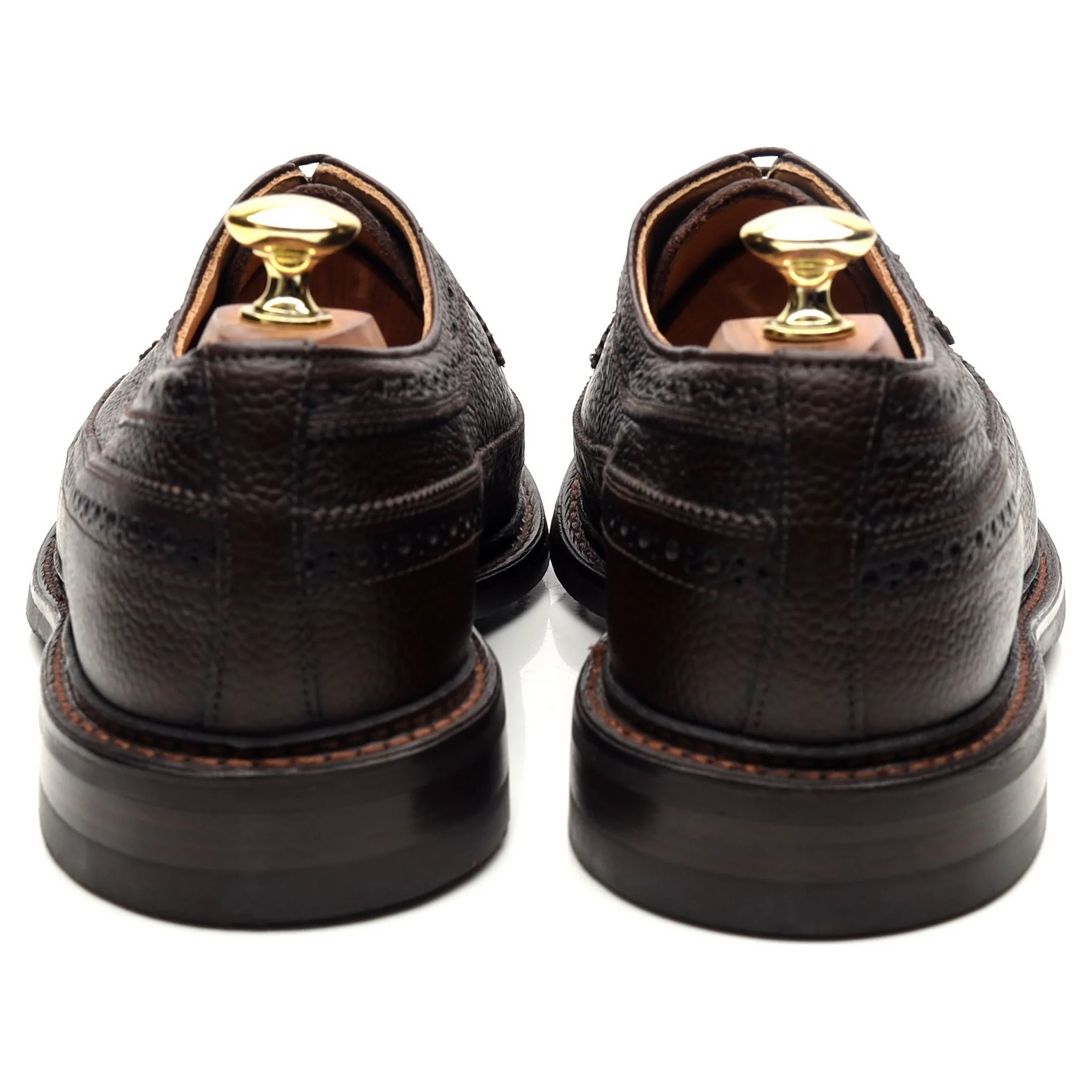 'Fulton' Dark Brown Leather Derby Brogues UK 7 - Image 4