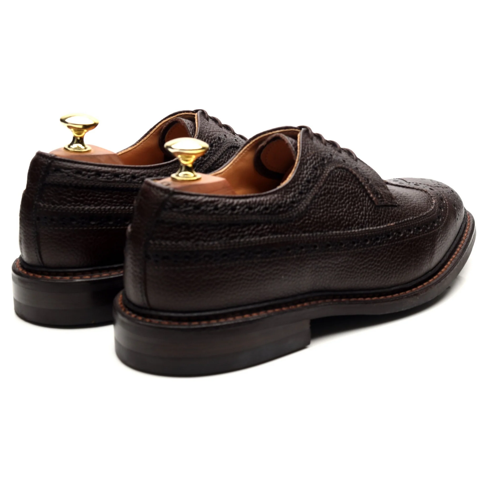 'Fulton' Dark Brown Leather Derby Brogues UK 7 - Image 5