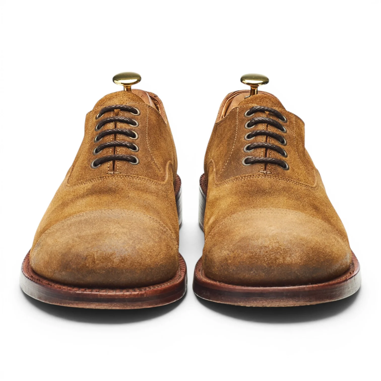 G:One Brown Waxed Suede Oxford UK 8 G - Image 2