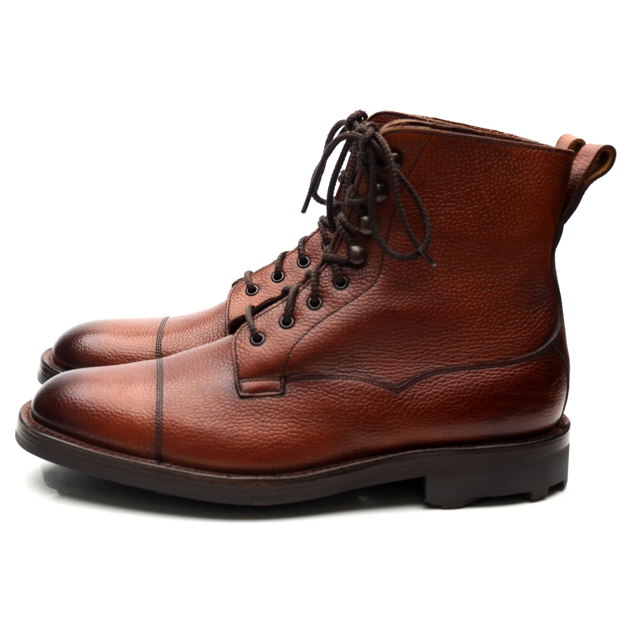 'Galway' Brown Leather Derby Boots UK 6.5 E - Image 2