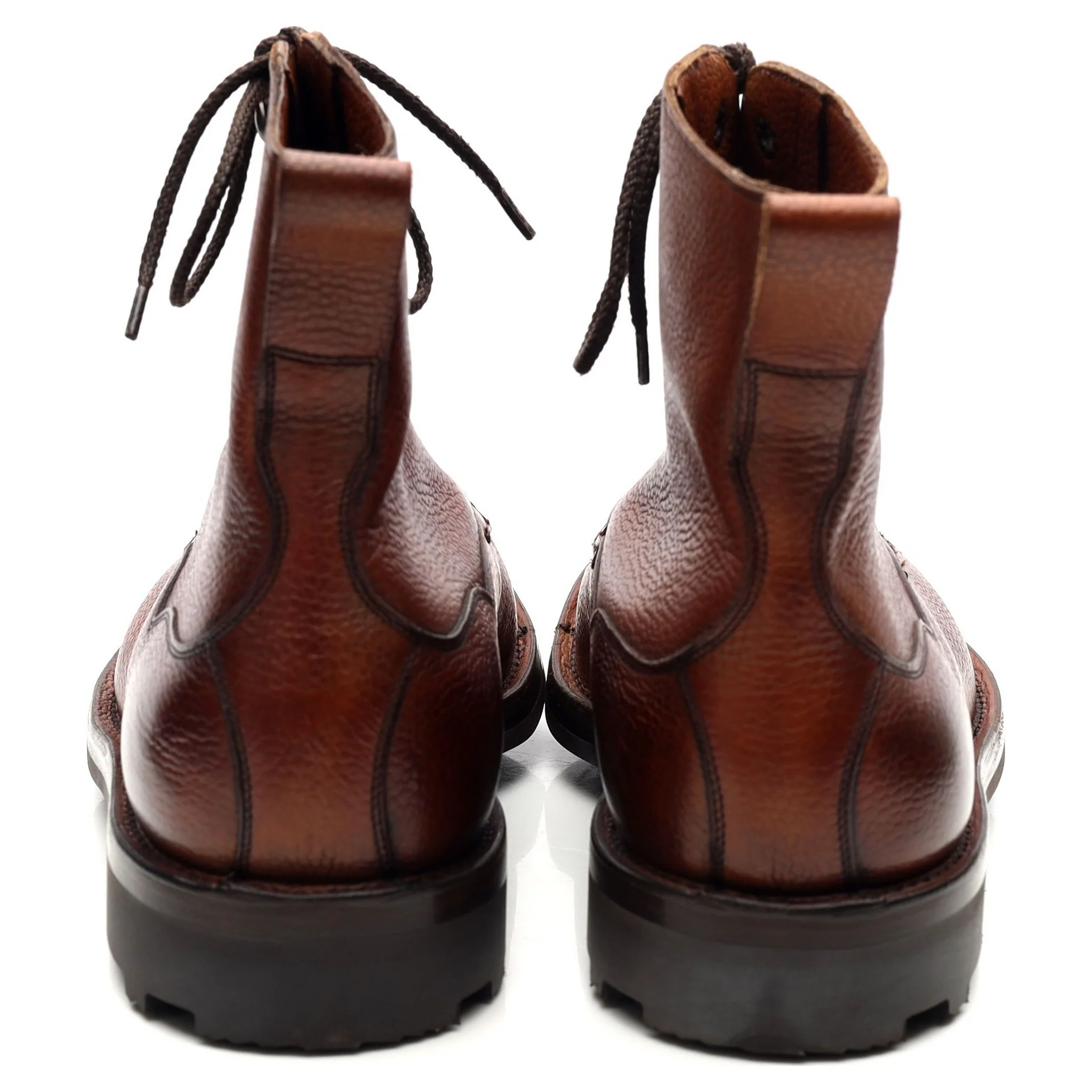 'Galway' Brown Leather Derby Boots UK 6.5 E - Image 4