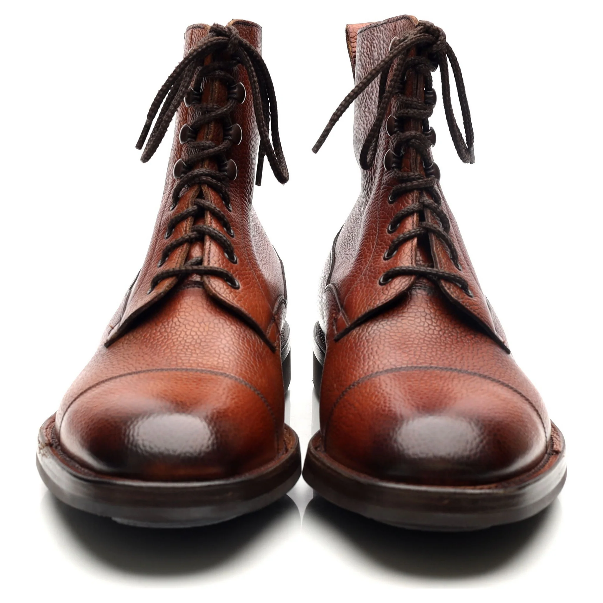 'Galway' Brown Leather Derby Boots UK 6.5 E - Image 8