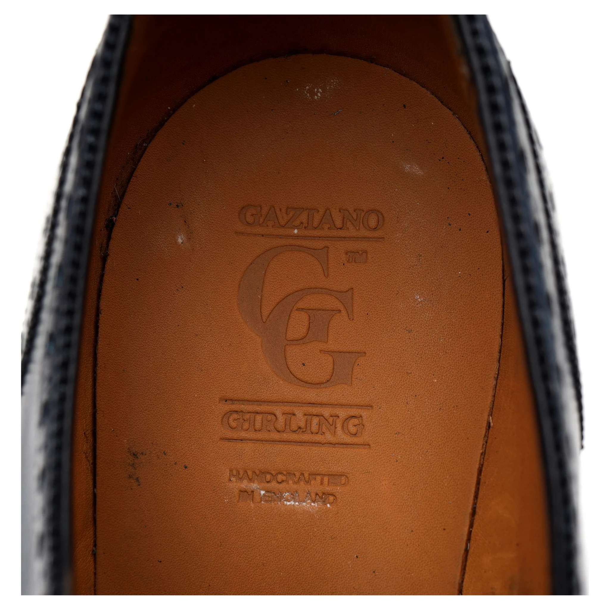 'Rothschild' Blue Sapphire Patina Leather Oxford Brogues UK 8.5 F - Image 12