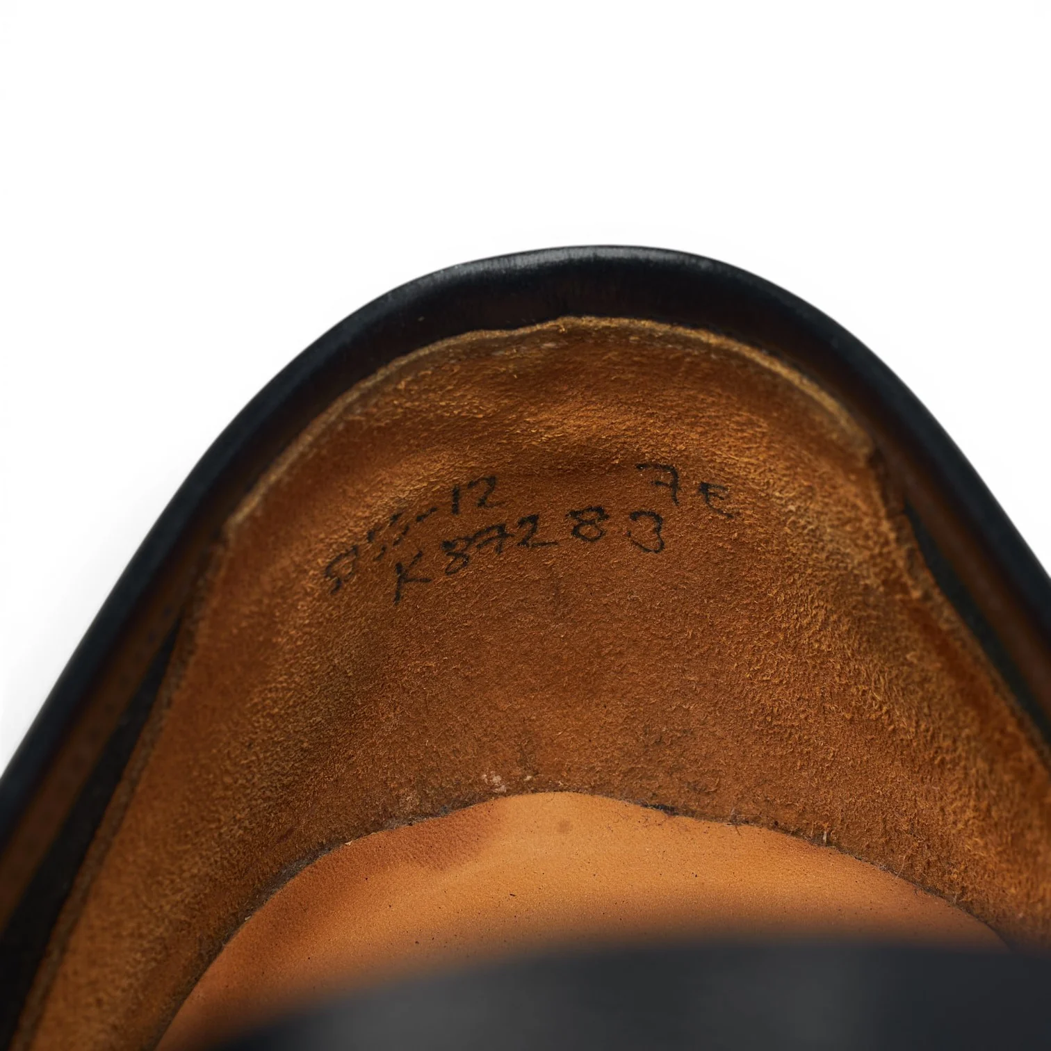'George' Black Leather Loafers UK 7 E - Image 7