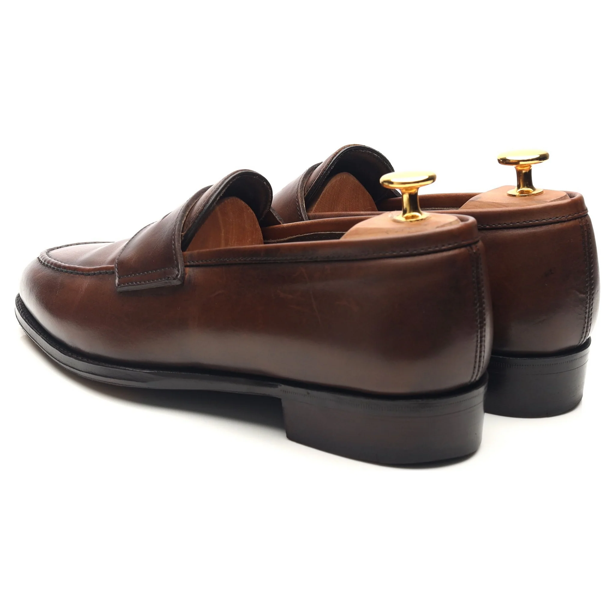 'Bradley II' Dark Brown Leather Loafers UK 5 E - Image 3