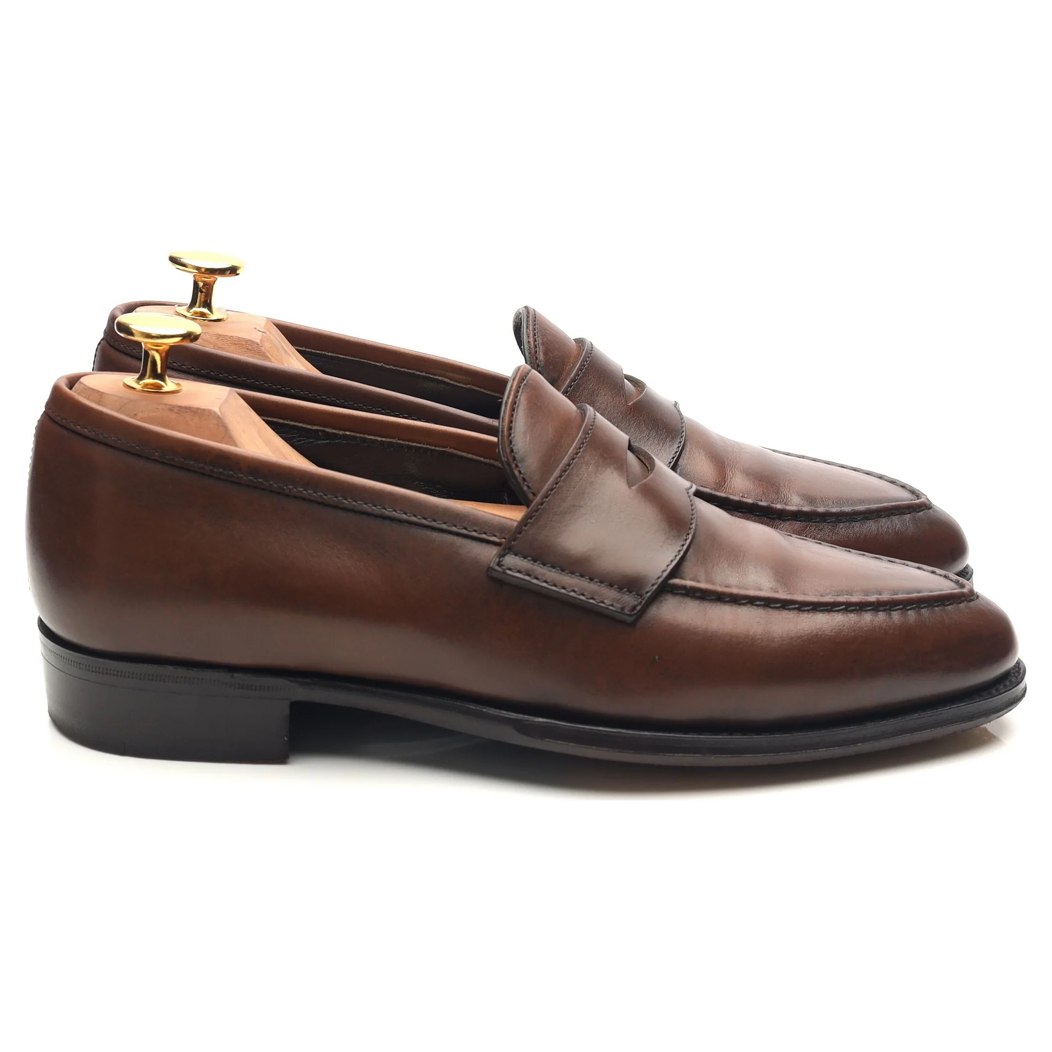 'Bradley II' Dark Brown Leather Loafers UK 5 E - Image 6