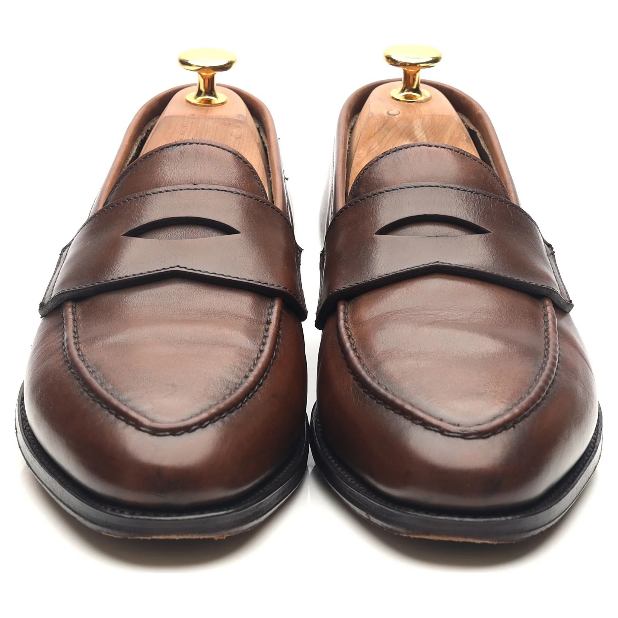 'Bradley II' Dark Brown Leather Loafers UK 5 E - Image 8