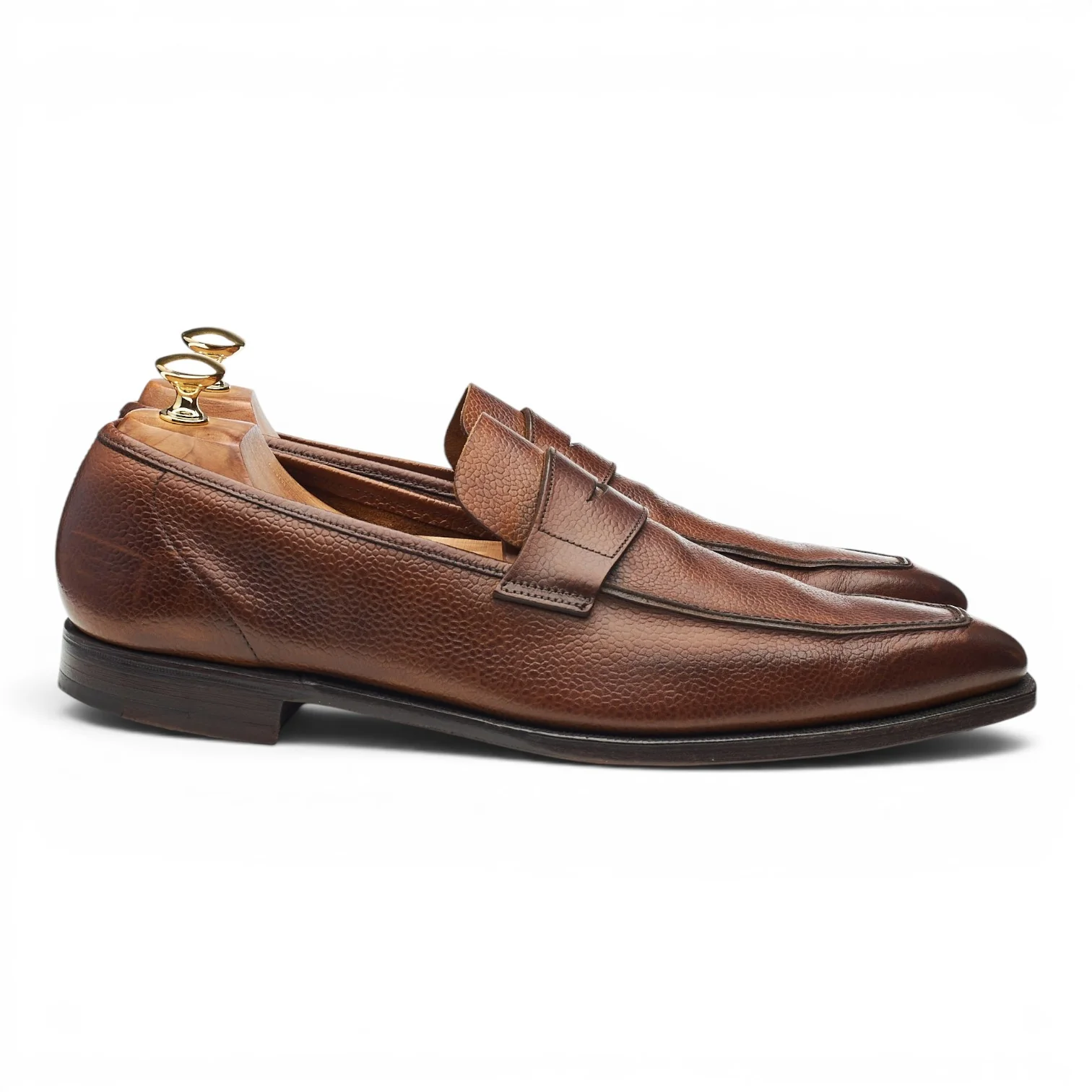 'George' Dark Brown Leather Loafers UK 10 E