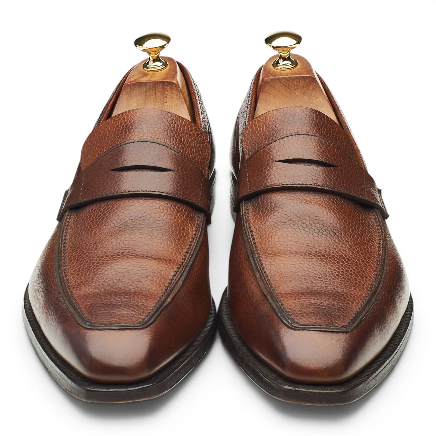 'George' Dark Brown Leather Loafers UK 10 E - Image 2