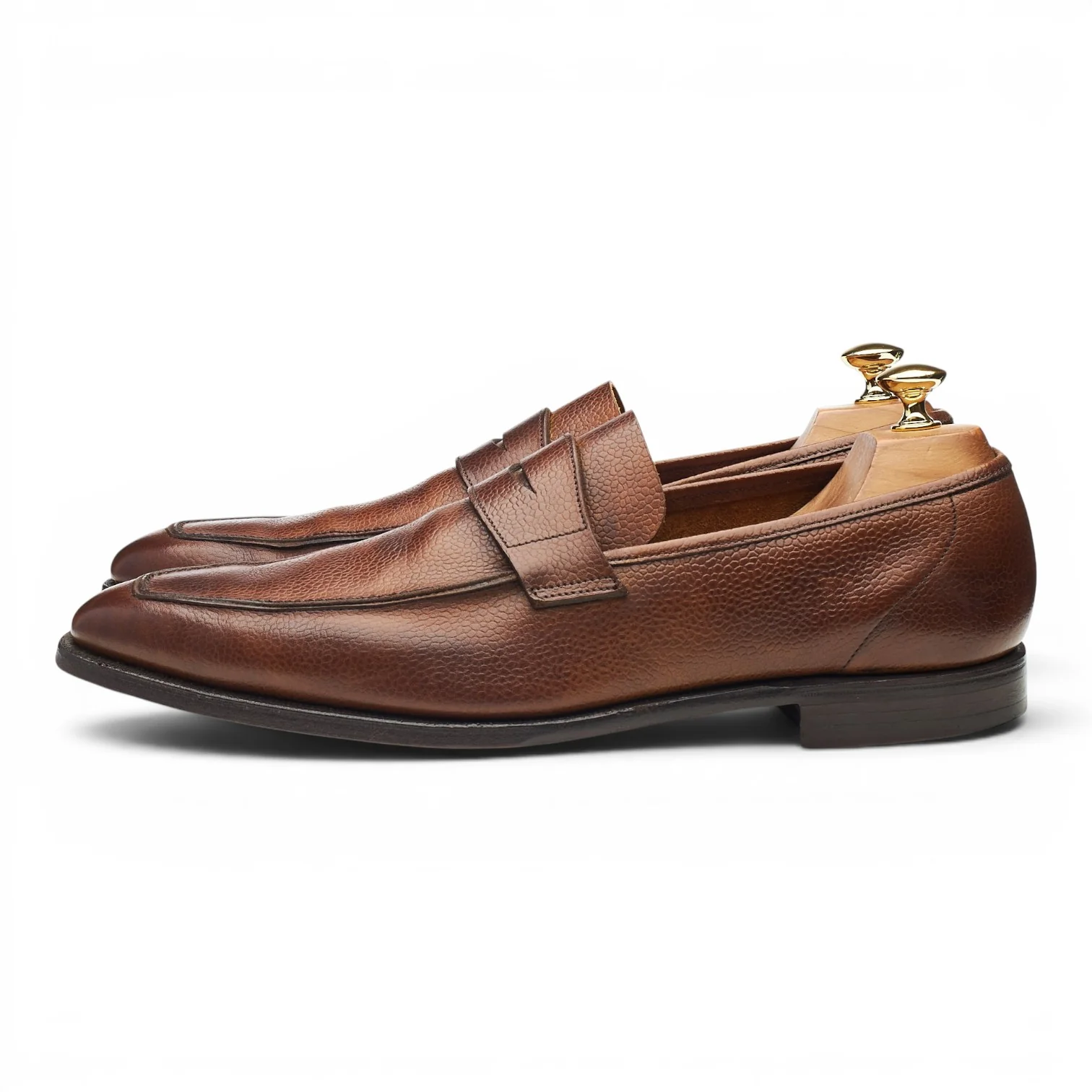 'George' Dark Brown Leather Loafers UK 10 E - Image 3