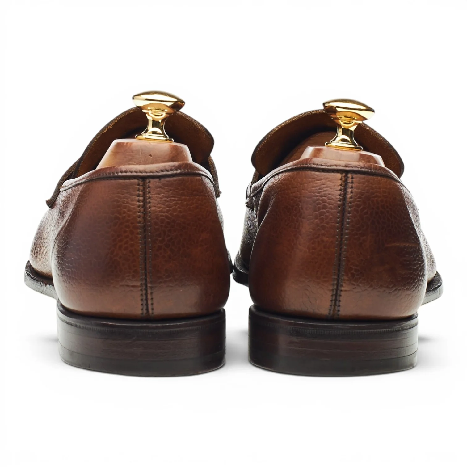 'George' Dark Brown Leather Loafers UK 10 E - Image 4