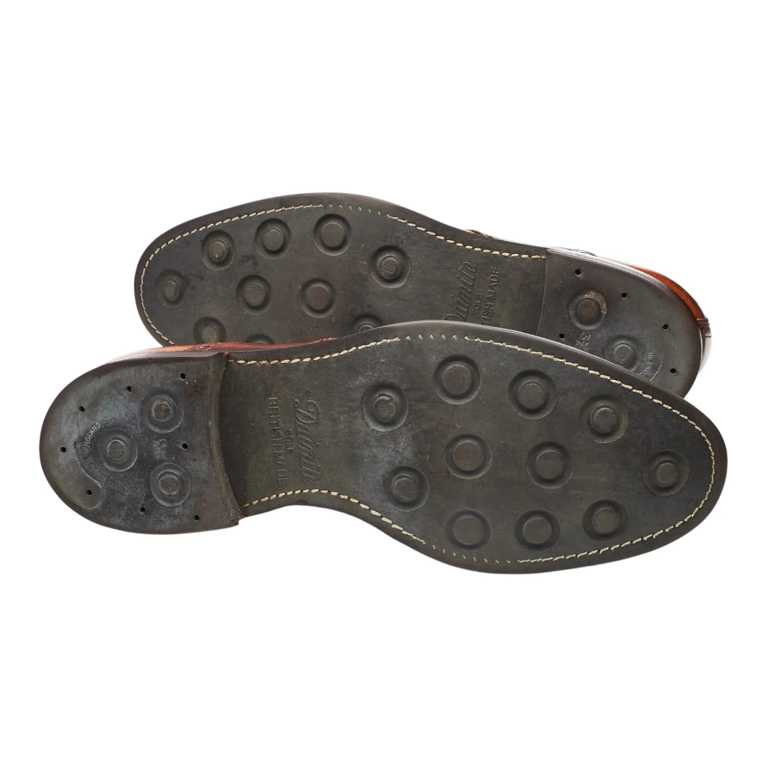 'George II' Tan Brown Grain Leather Saddle Oxford UK 9.5 F - Image 5