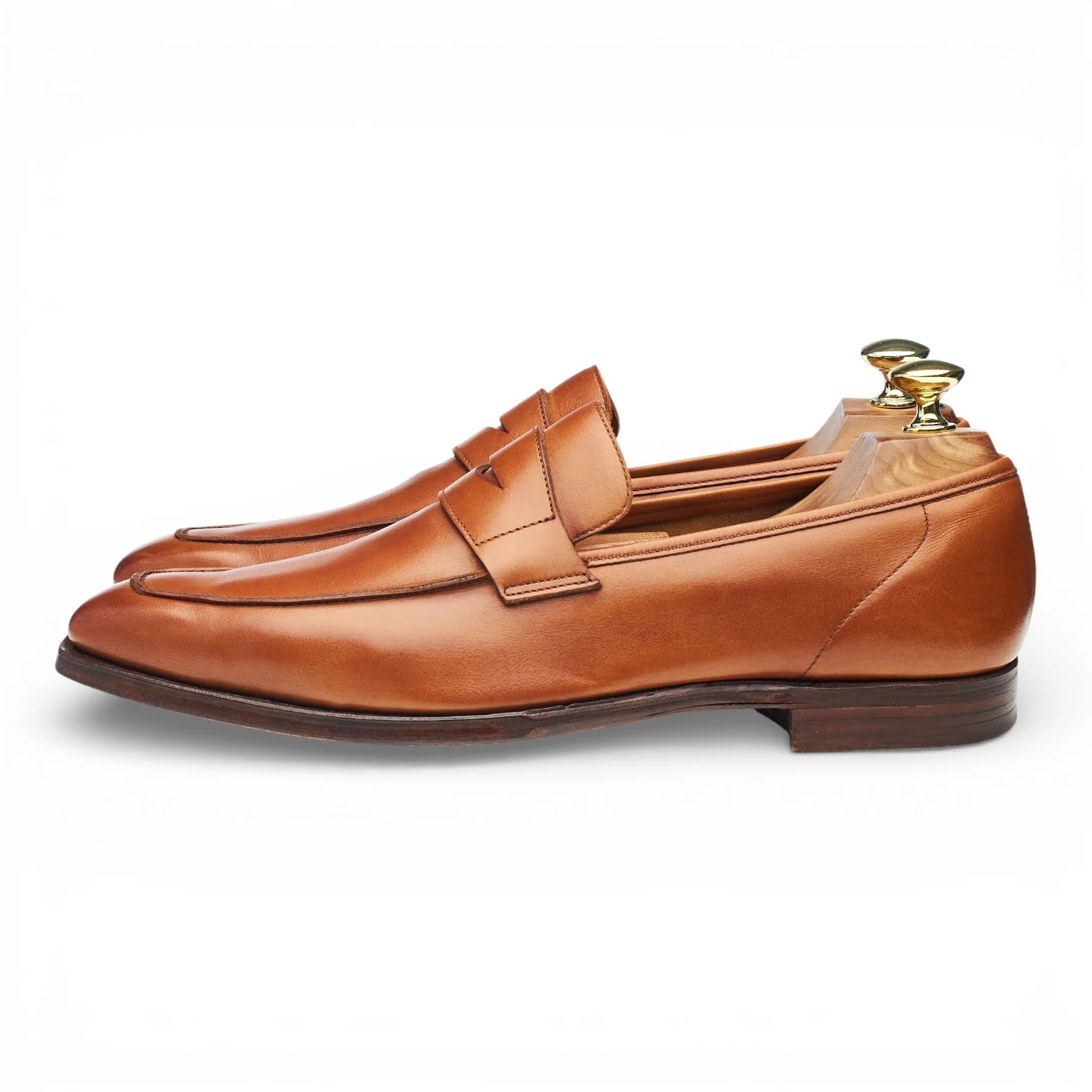 'George' Tan Brown Leather Loafers UK 7.5 E - Image 3