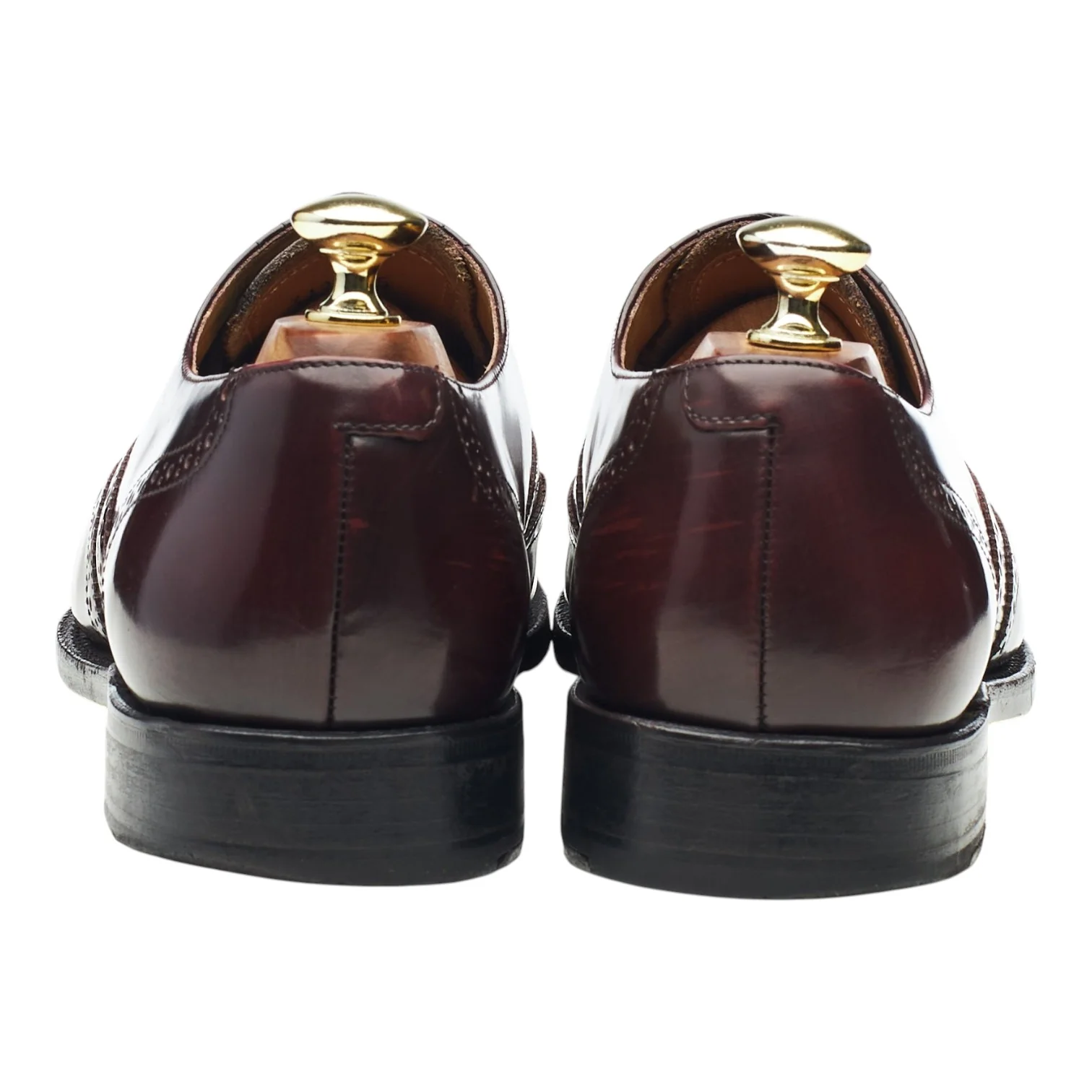 George Webb Burgundy Leather Oxford Brogues UK 7 - Image 4