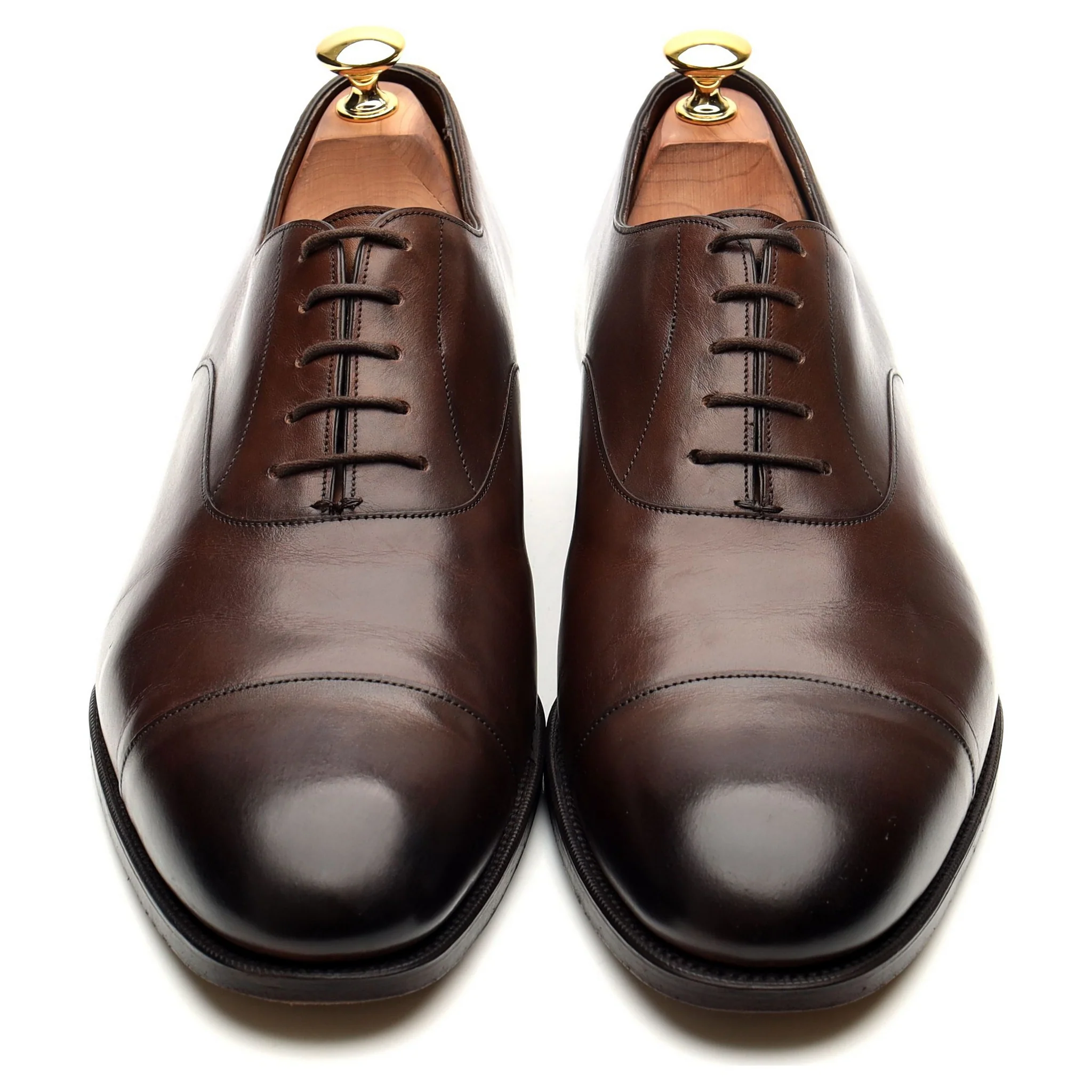 'Oxford' Dark Brown Leather Oxford UK 9.5 F - Image 9