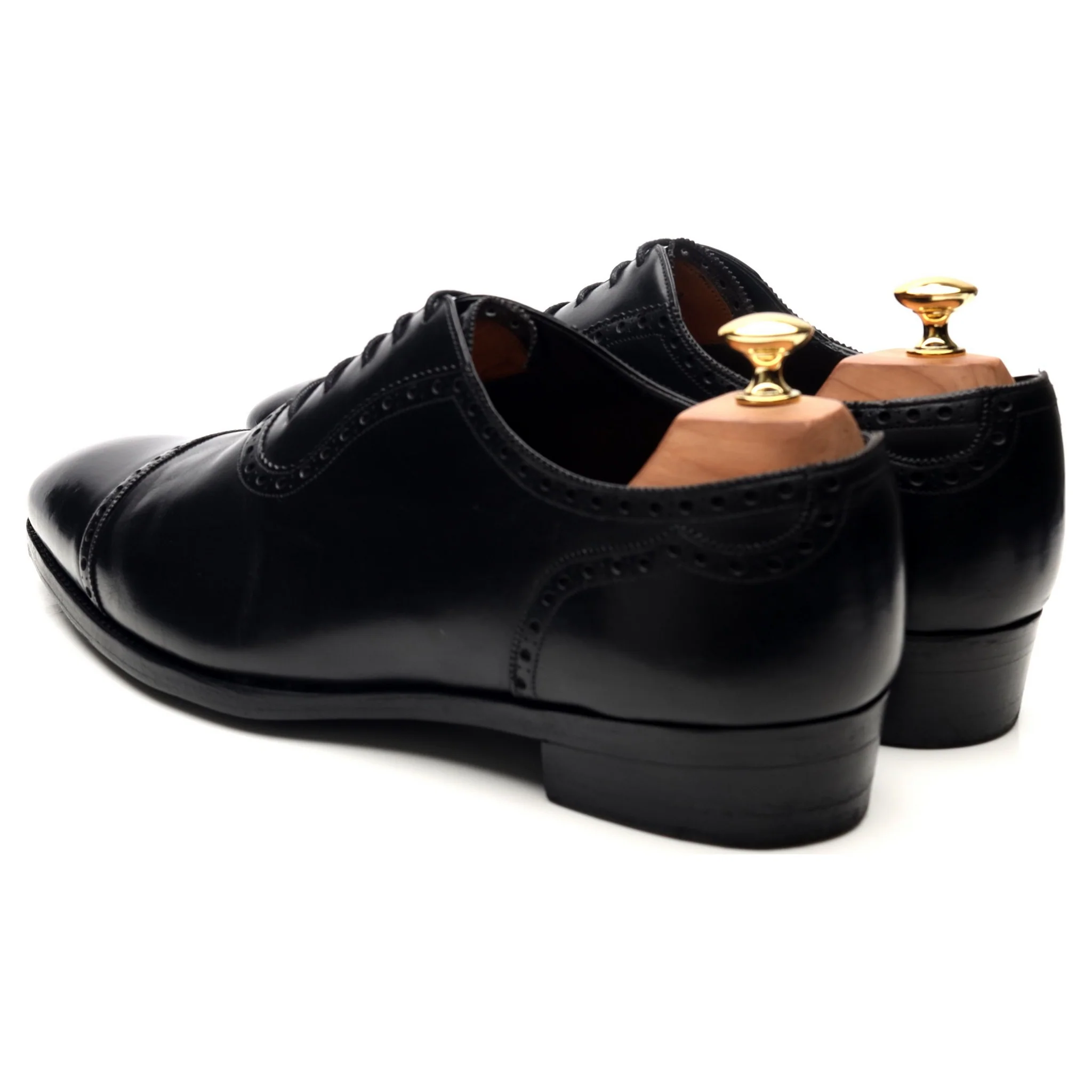 'St. James II' Black Leather Oxford Brogues UK 10 F - Image 3