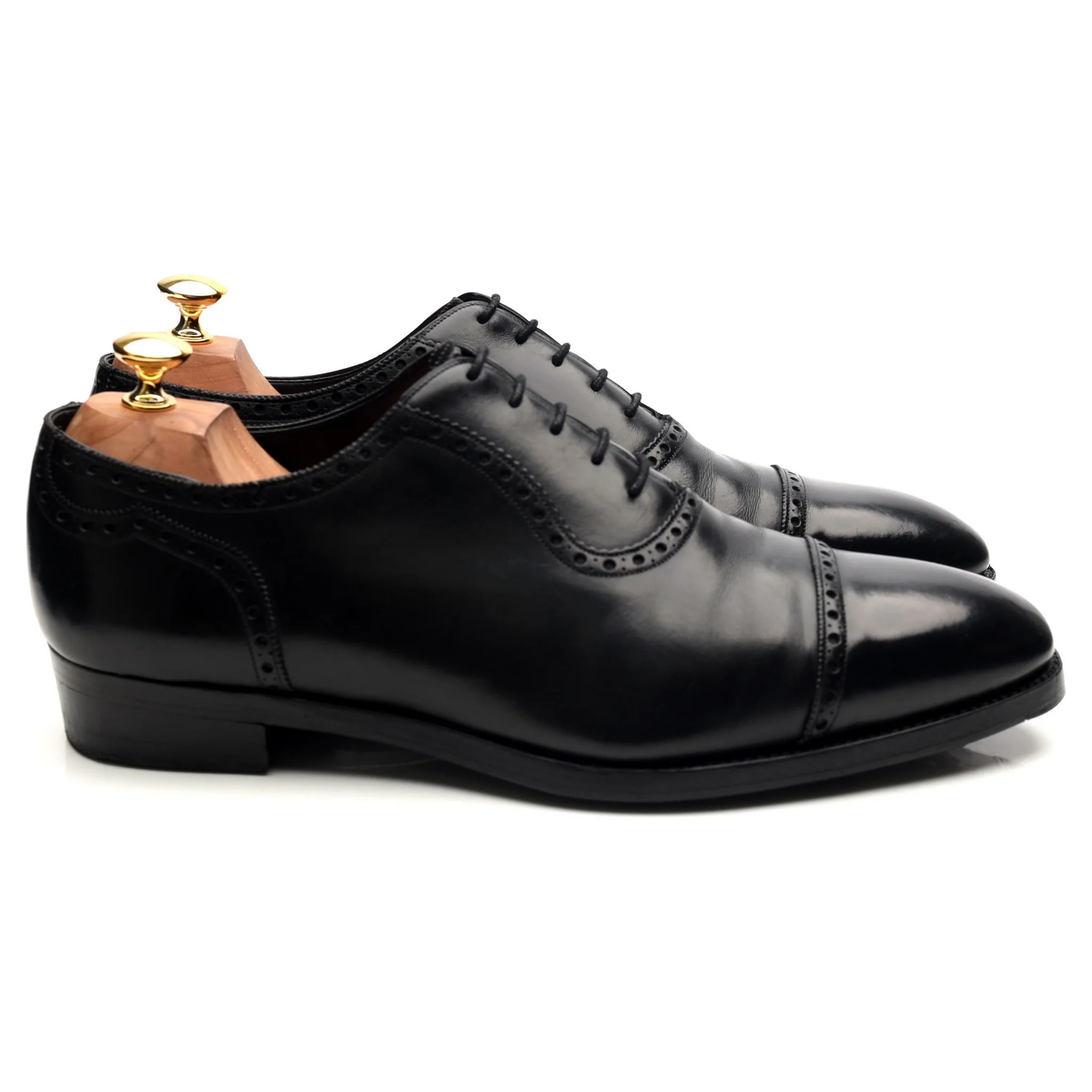 'St. James II' Black Leather Oxford Brogues UK 10 F - Image 6