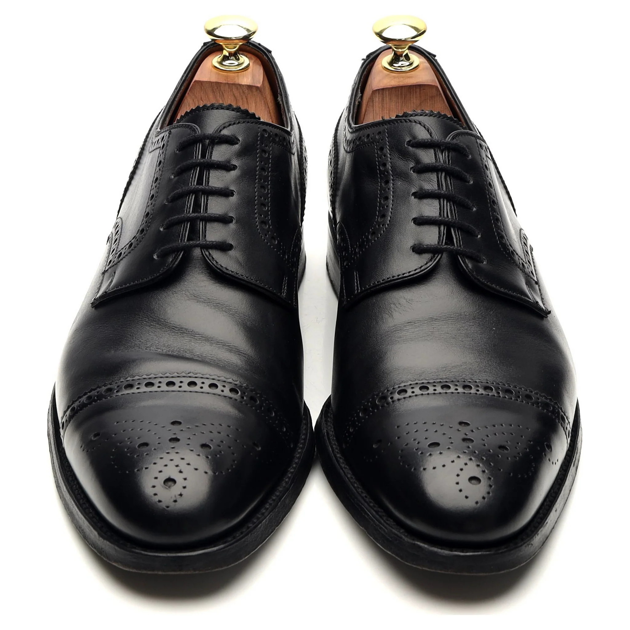 Gieves & Hawkes Black Leather Derby Brogue UK 7 F - Image 2